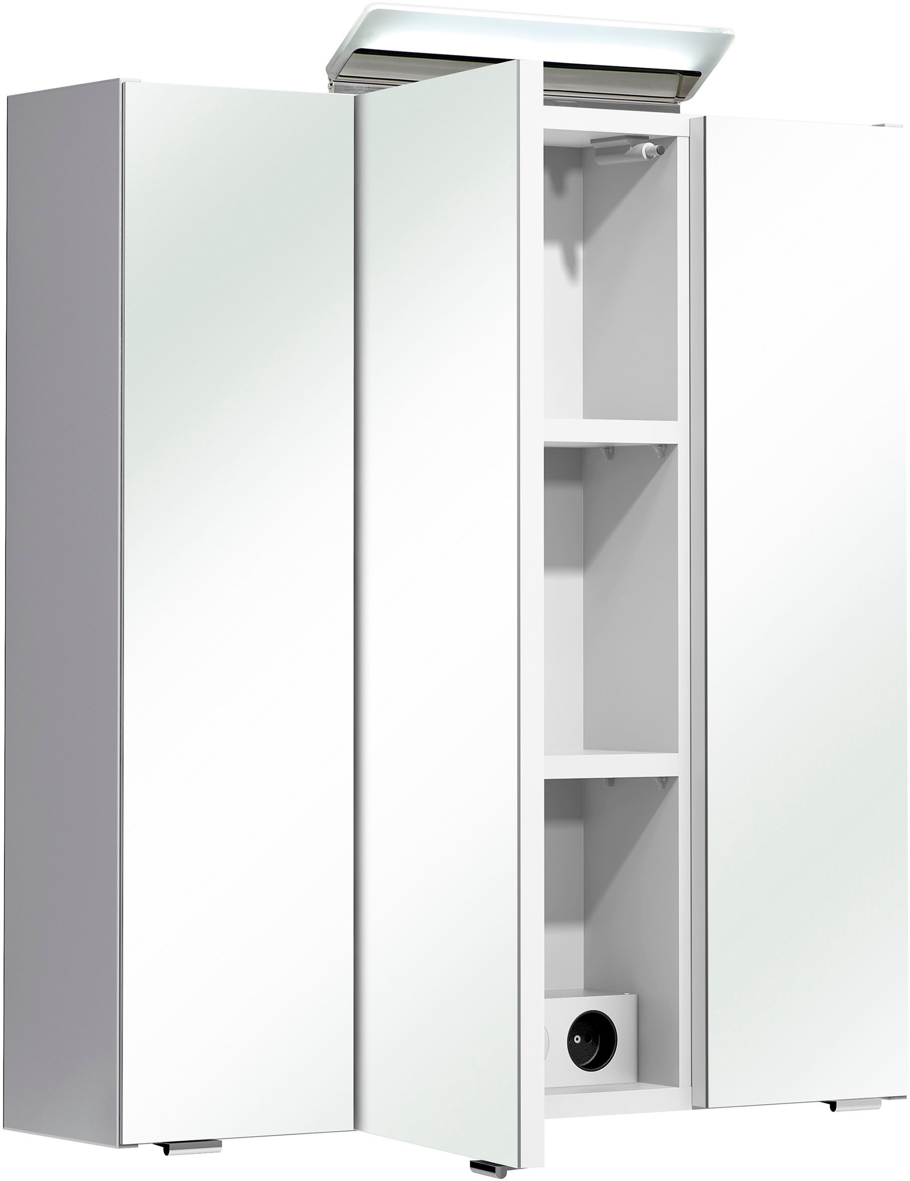 Saphir Badmöbel-Set »Quickset 341 6-teilig, Waschbeckenunterschrank und LED-Spiegelschrank«, (Set, 6 St.), ohne Waschbecken, mit Hochschränke, Unterschrank, Hängeschrank