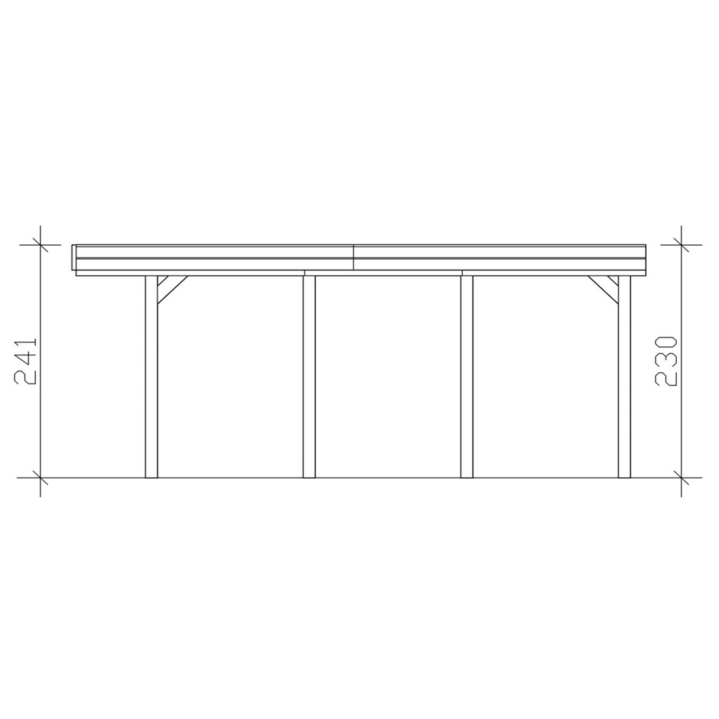 Skanholz Einzelcarport »Friesland«, Fichtenholz, 270 cm, braun