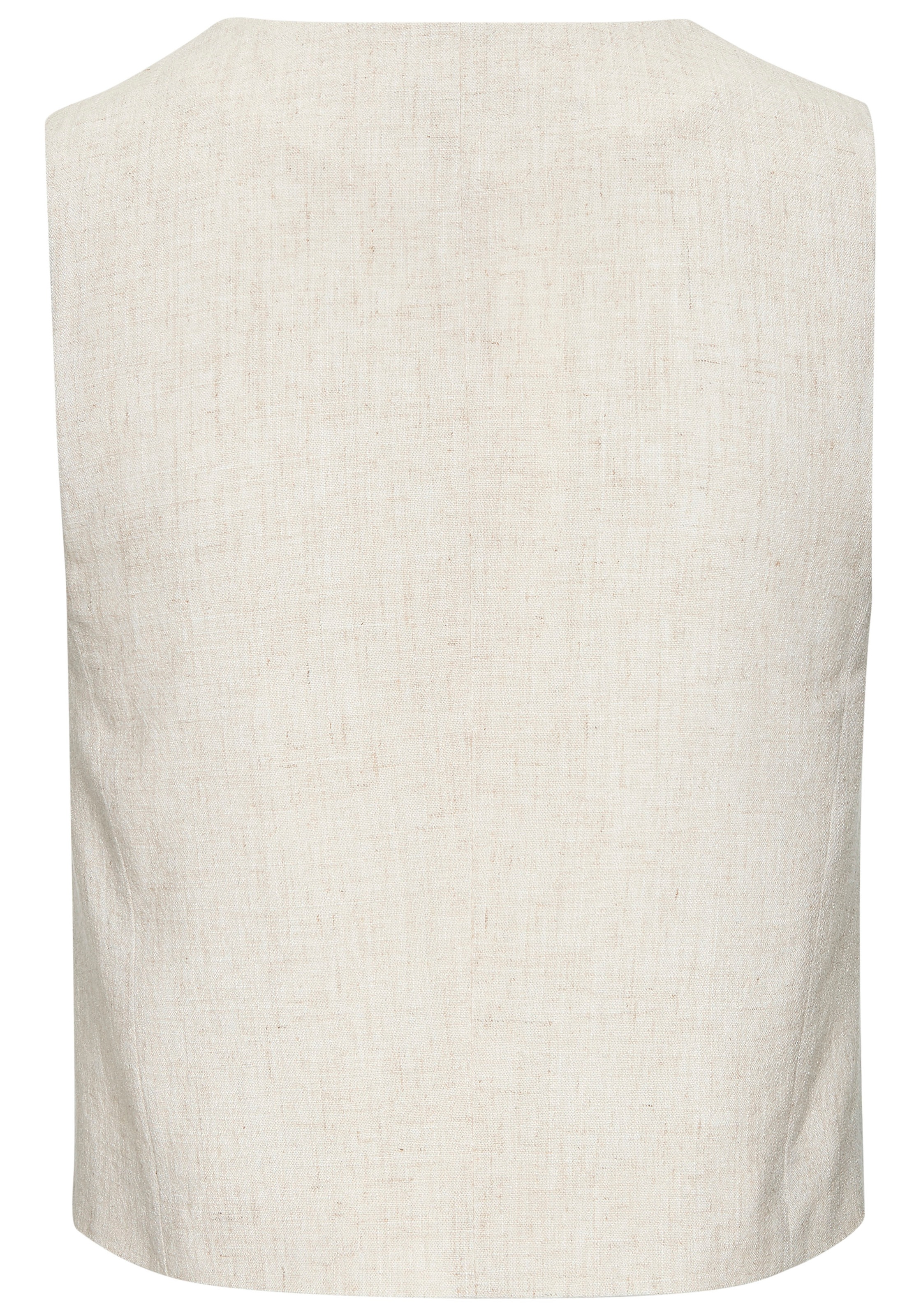 Anzugweste LASCANA, Damen, Gr. 46, beige (sand), Web, Obermaterial: 85% Viskose, 15% Leinen. Futter: 100% Polyester, unifarben, figurbetont taillenbedeckt, tiefer V-Ausschnitt, Westen Anzugweste, figurbetonter Schnitt und modisch verkürzte Länge 3