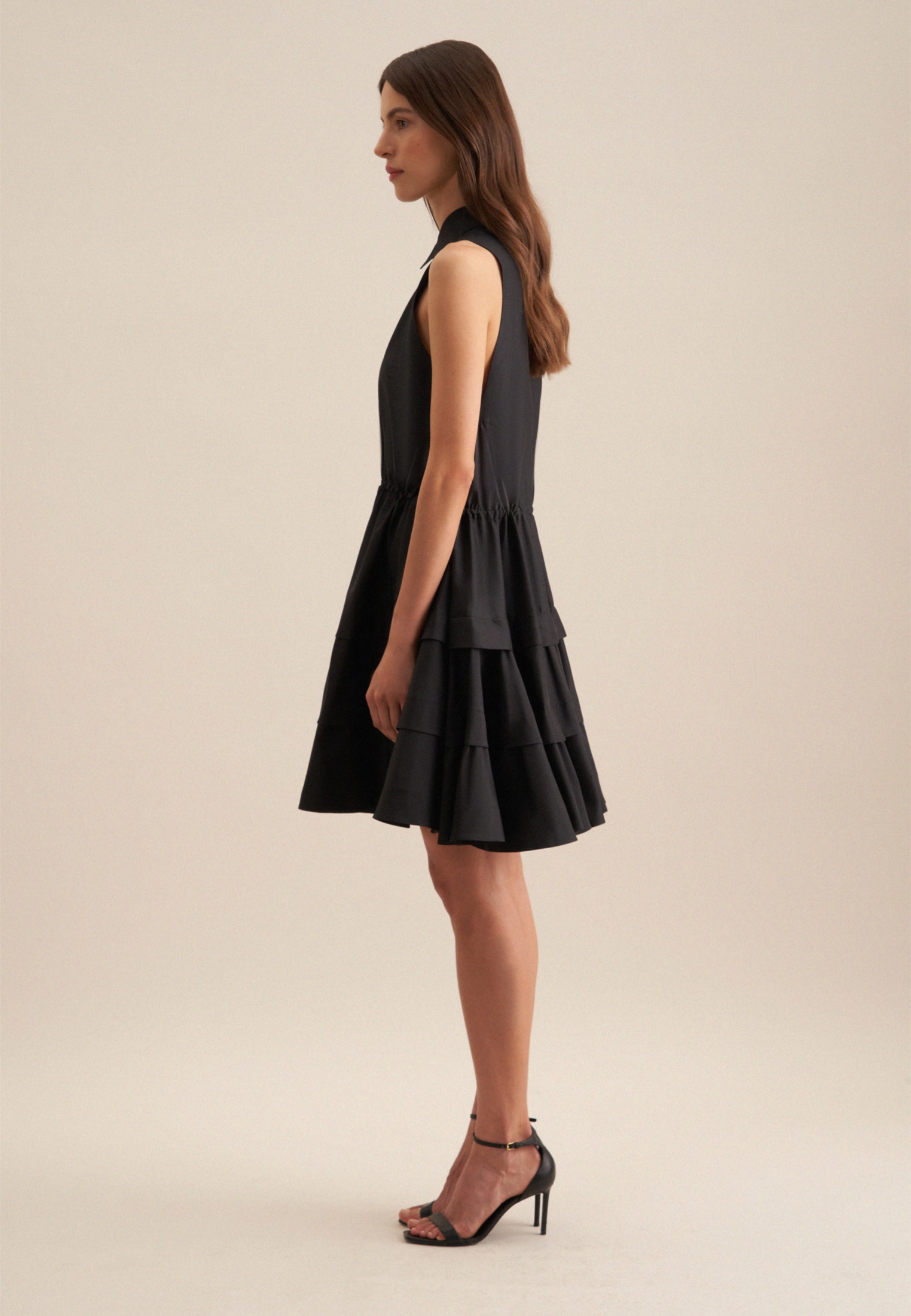seidensticker Sommerkleid »Schwarze Rose«, Ohne Arm Kragen Uni