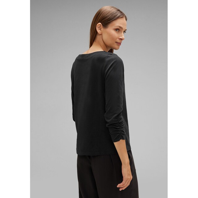 STREET ONE 3/4-Arm-Shirt, mit Raffung bestellen | BAUR