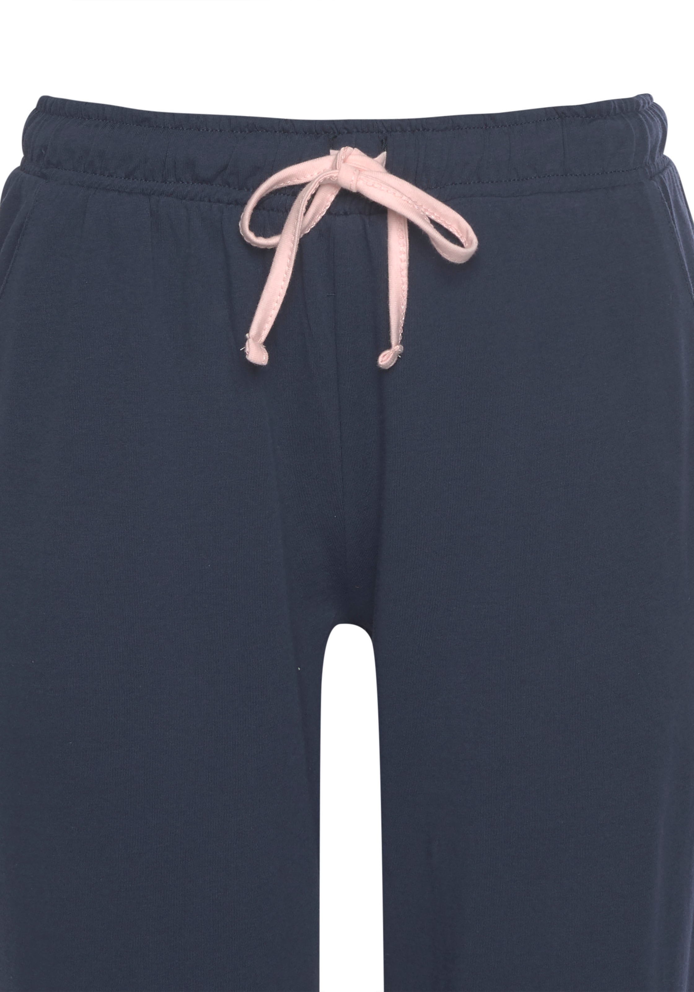 KangaROOS Pyjama, (2 tlg., online kaufen 1 Raglanärmeln kontrastfarbenen mit Stück), BAUR 