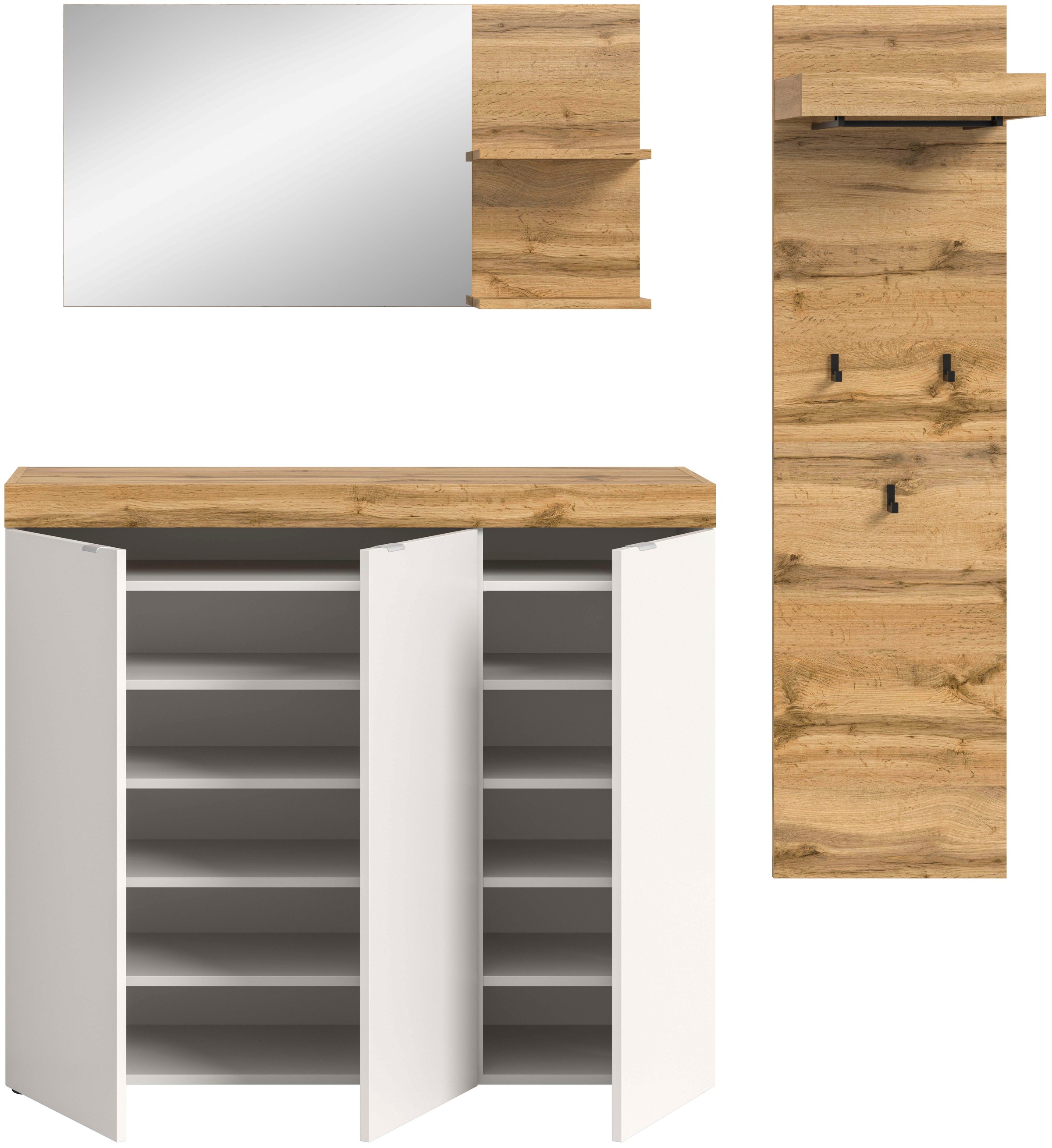 OTTO home Garderoben-Set »MAMBO II, 3-teilig, hängend oder stehend montierbar« 3 Stk. tlg.