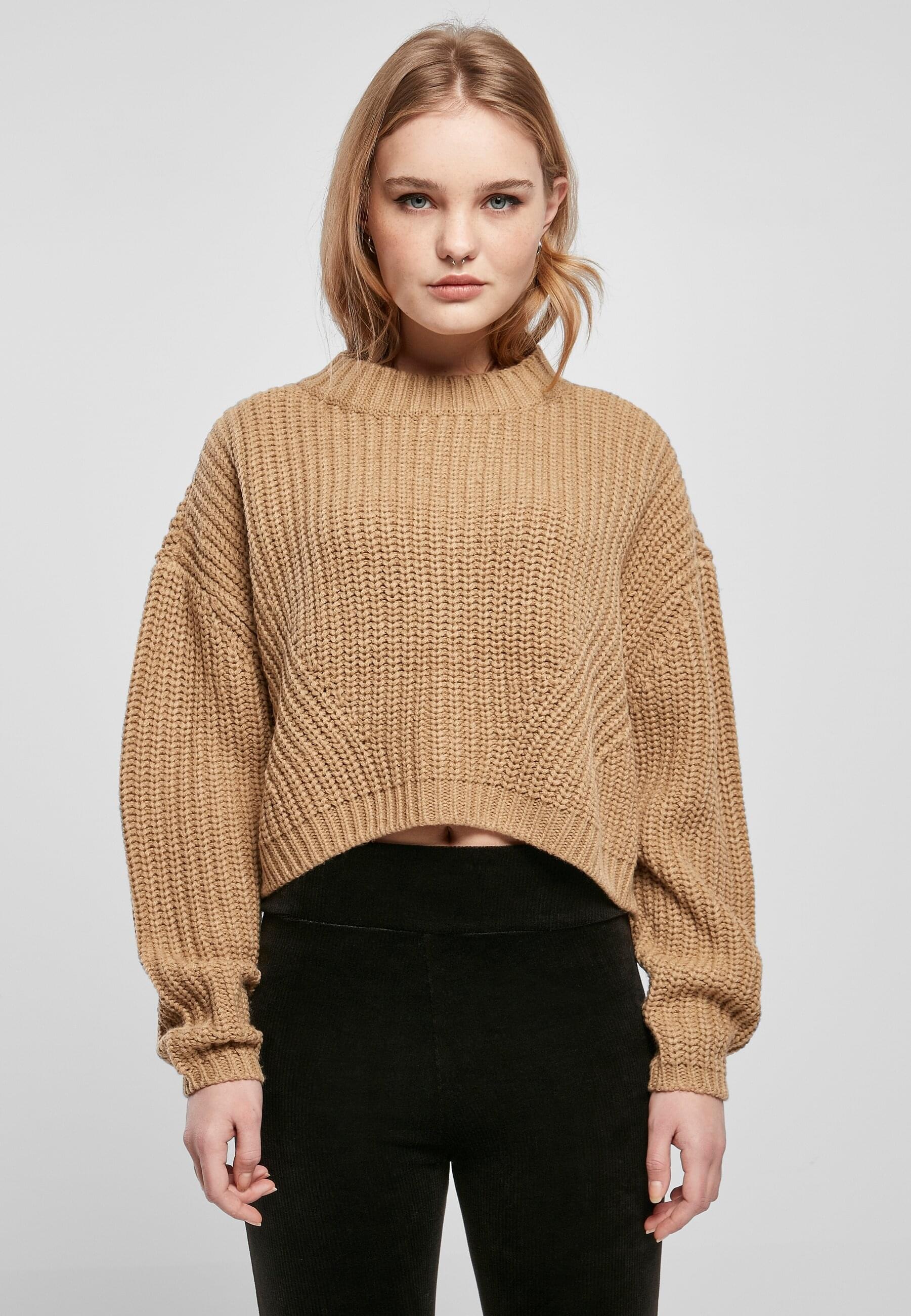 URBAN CLASSICS Rundhalspullover »Urban Classics Damen Ladies Wide Oversize Sweater«, (1 tlg.)