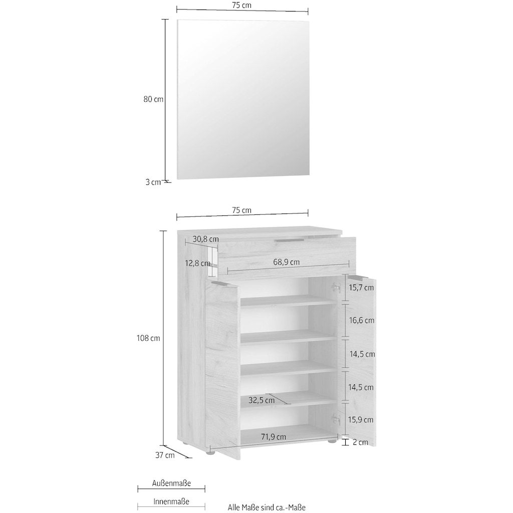 GERMANIA Garderoben-Set »GW-Fremont«, (Set, 2 St.)