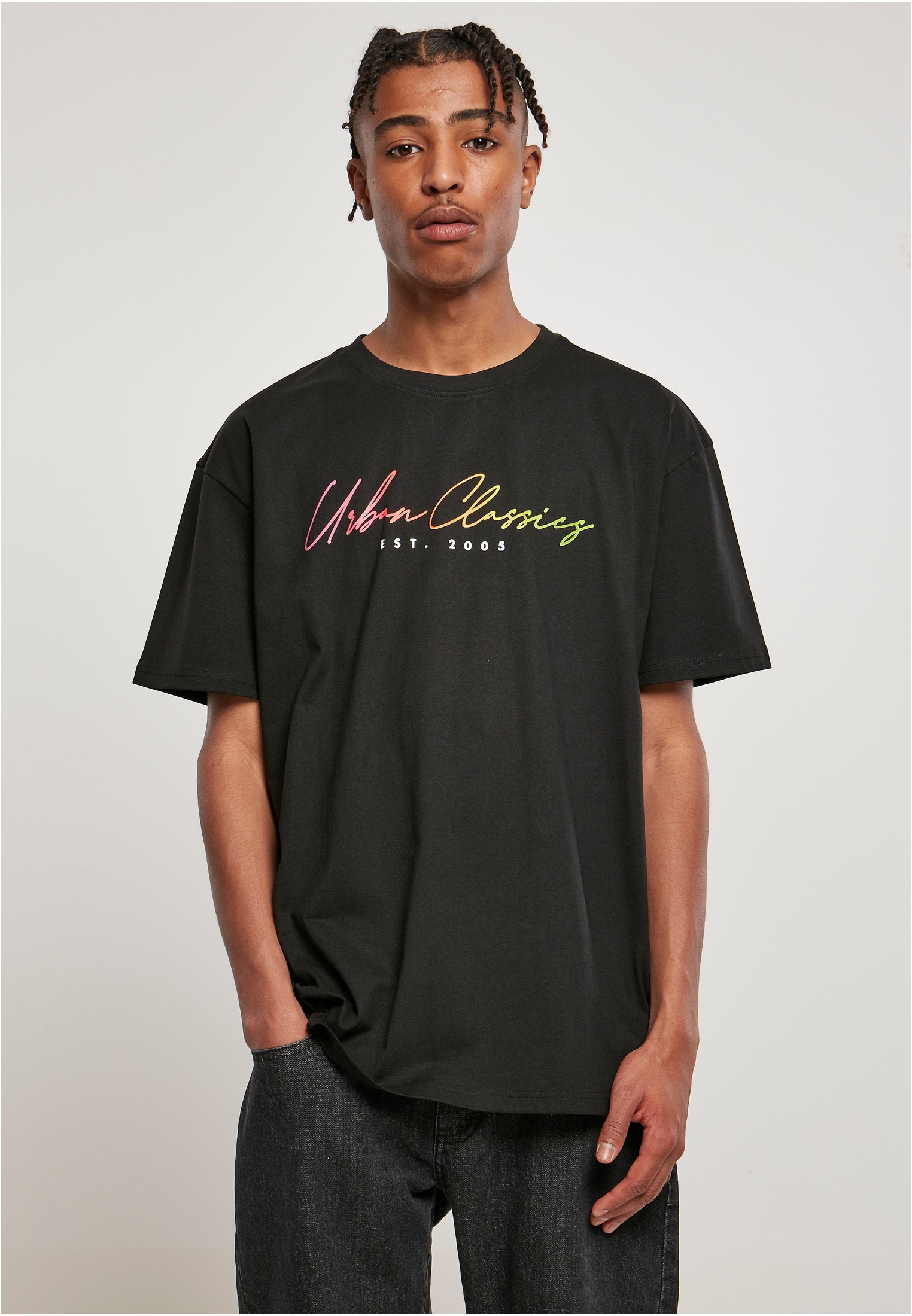 URBAN CLASSICS Kurzarmshirt »Herren Script Logo Tee« ...