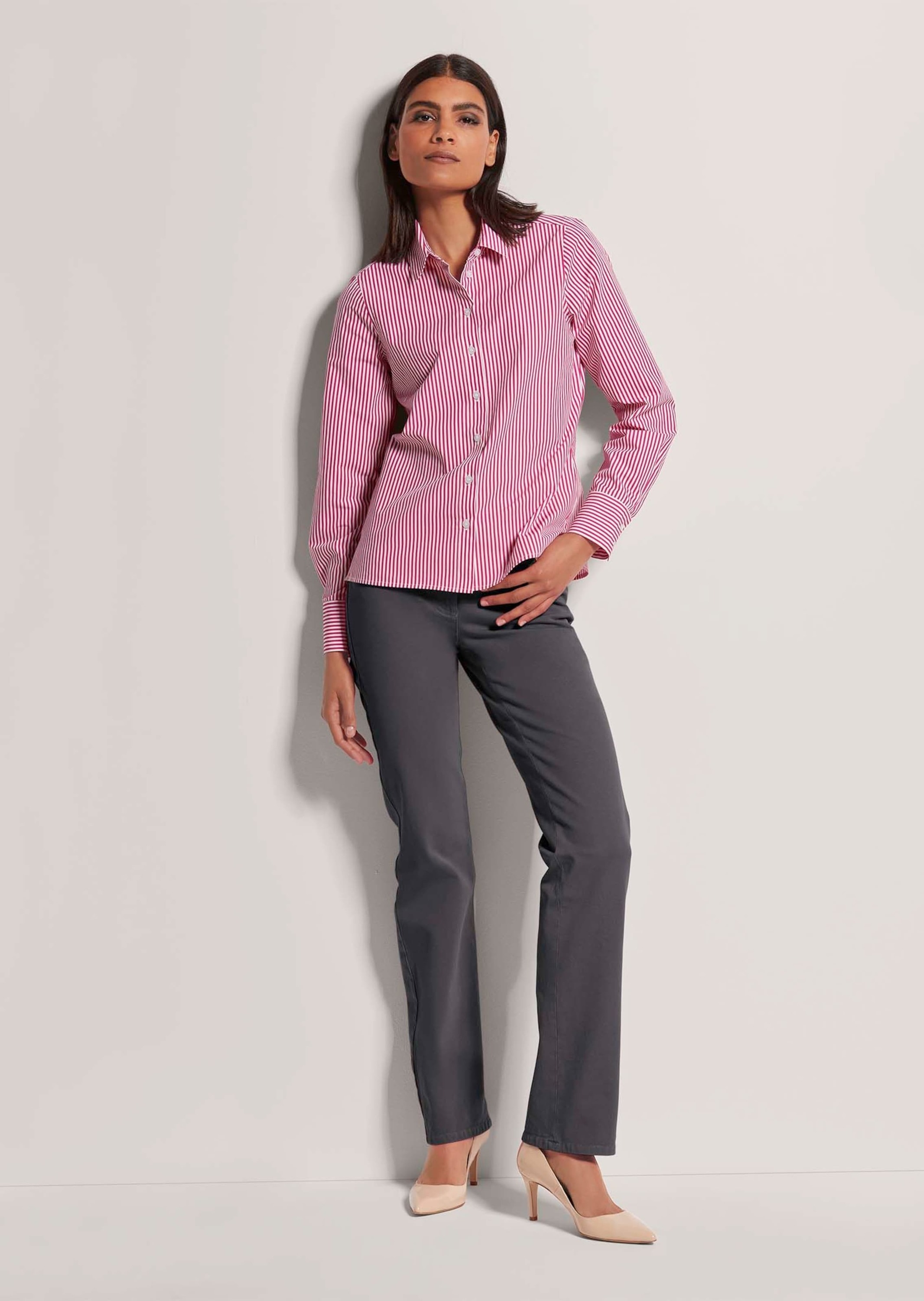 MADELEINE Hemdbluse »Bluse Streifenbluse aus reiner Baumwolle«