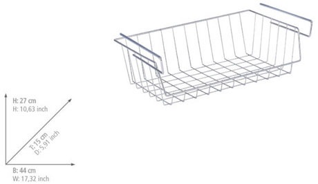 WENKO Organizer, Aufbewahrungskorb aus Chrom mit Anti-Rutsch-Gummierung günstig online kaufen