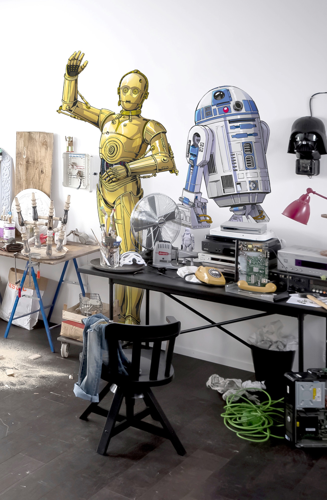 Komar Vliestapete »Selbstklebende Vlies  - Star Wars XXL R2D2 - Größe 127 x 120 cm«, bedruckt, Kinderzimmer