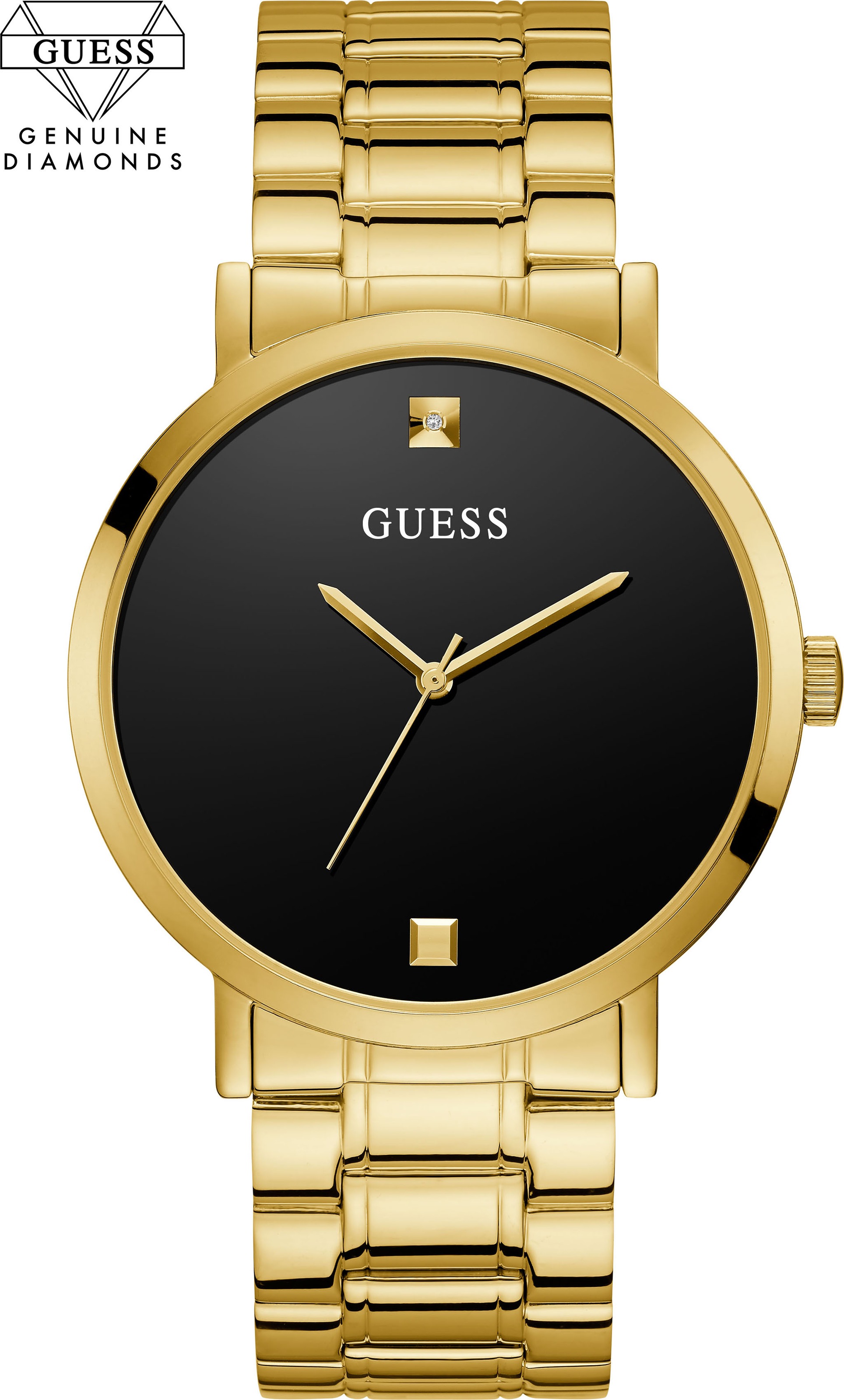 Aufsehen zu Guess Quarzuhr »GENUINE DIAMOND, W1315G2« | bestellen BAUR online