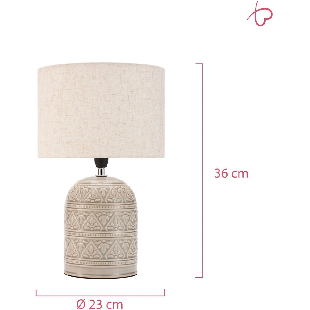 Pauleen Tischleuchte »Tender Pearl max20W Beige 230V Stoff/Keramik«, 1 flammig-flammig