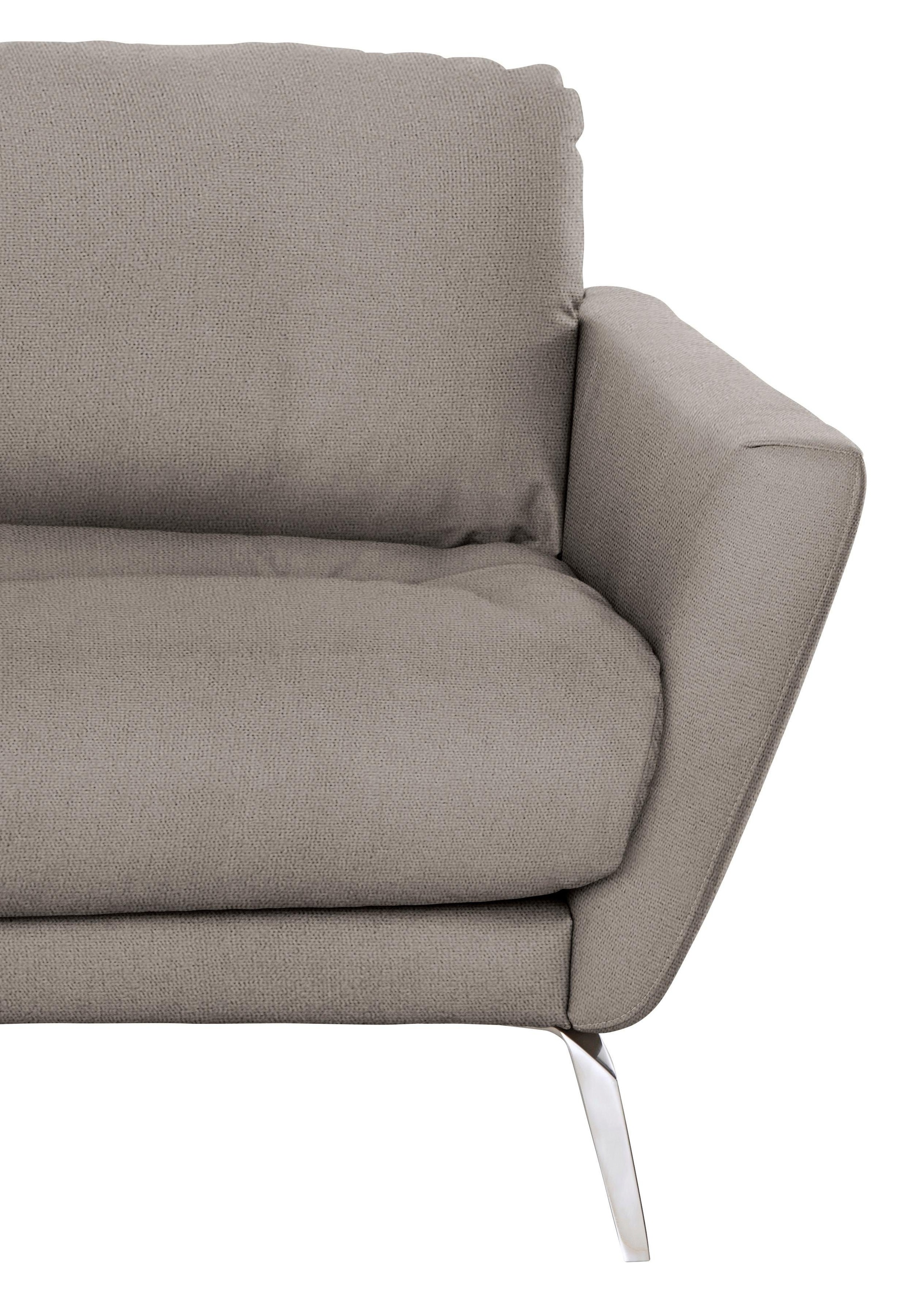 W.SCHILLIG Big-Sofa »softy«, mit dekorativer Heftung im Sitz, Füße Chrom glänzend