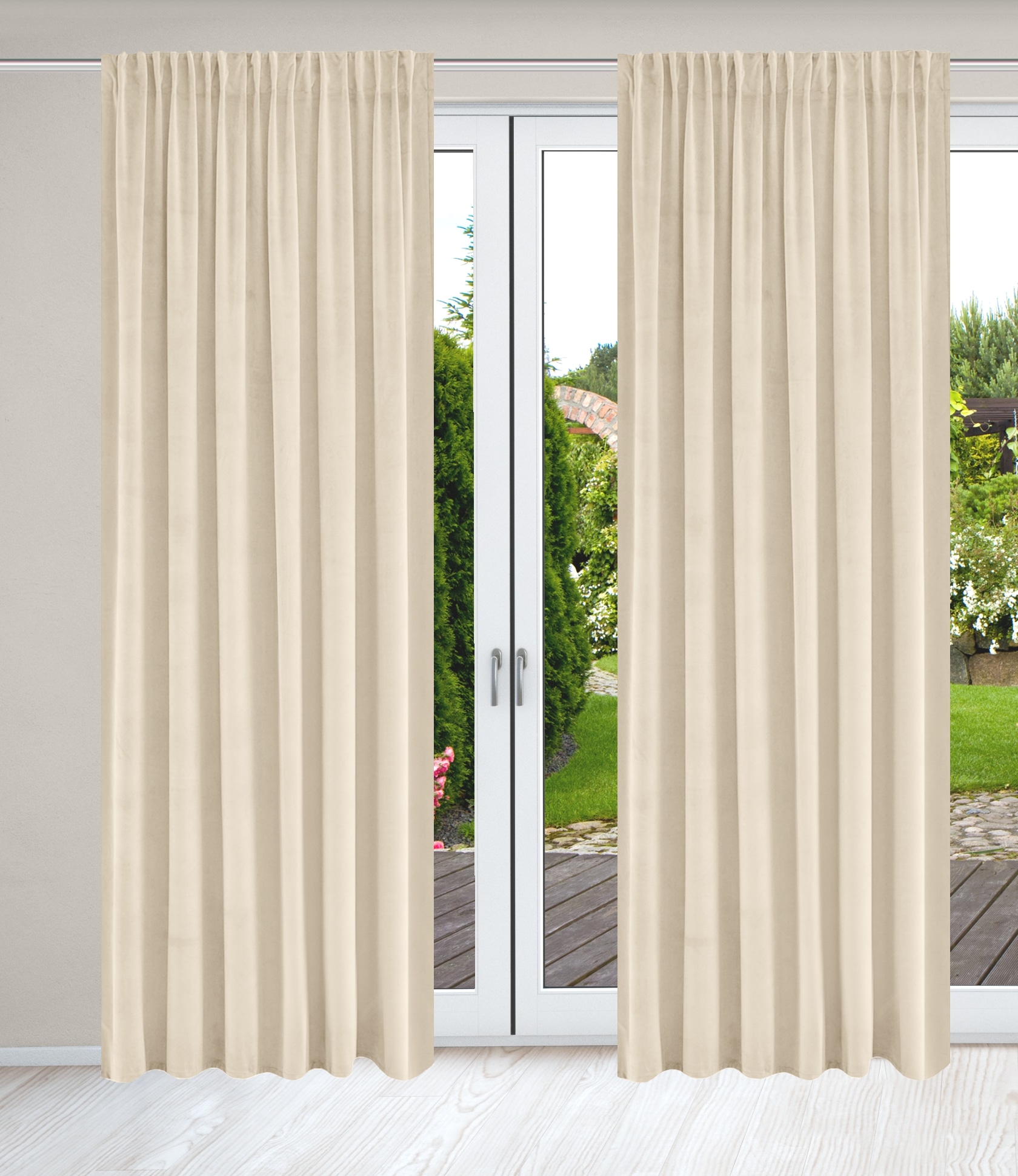 Guido Maria Kretschmer Home&Living Vorhang "SAMT" Multifunktionsband 2 Stk. günstig online kaufen