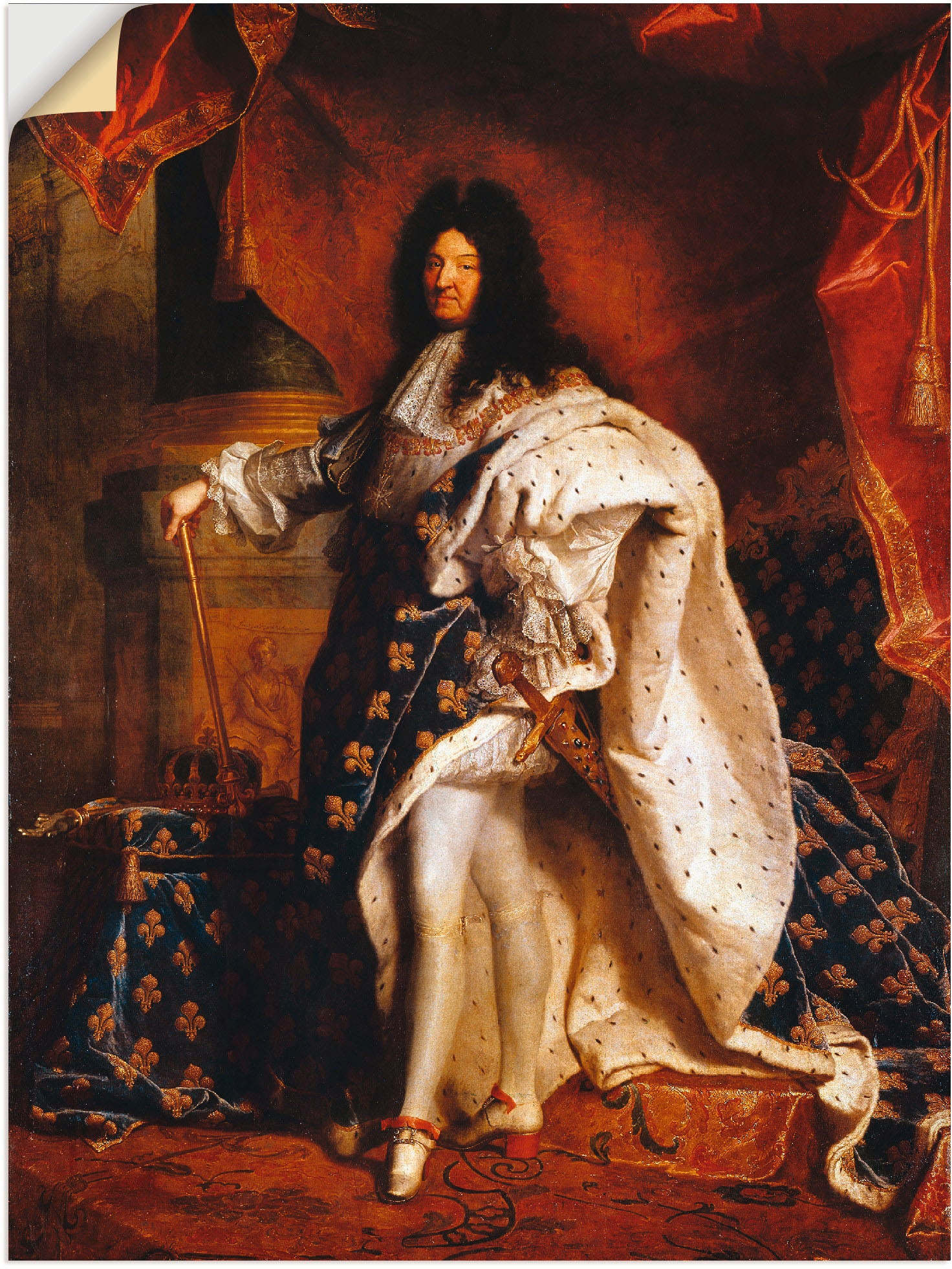 Artland Wandbild »Ludwig XIV. St.), versch. (1 in Alubild, Wandaufkleber Größen Leinwandbild, als BAUR von | Menschen, oder Frankreich, bestellen 1701«, Poster