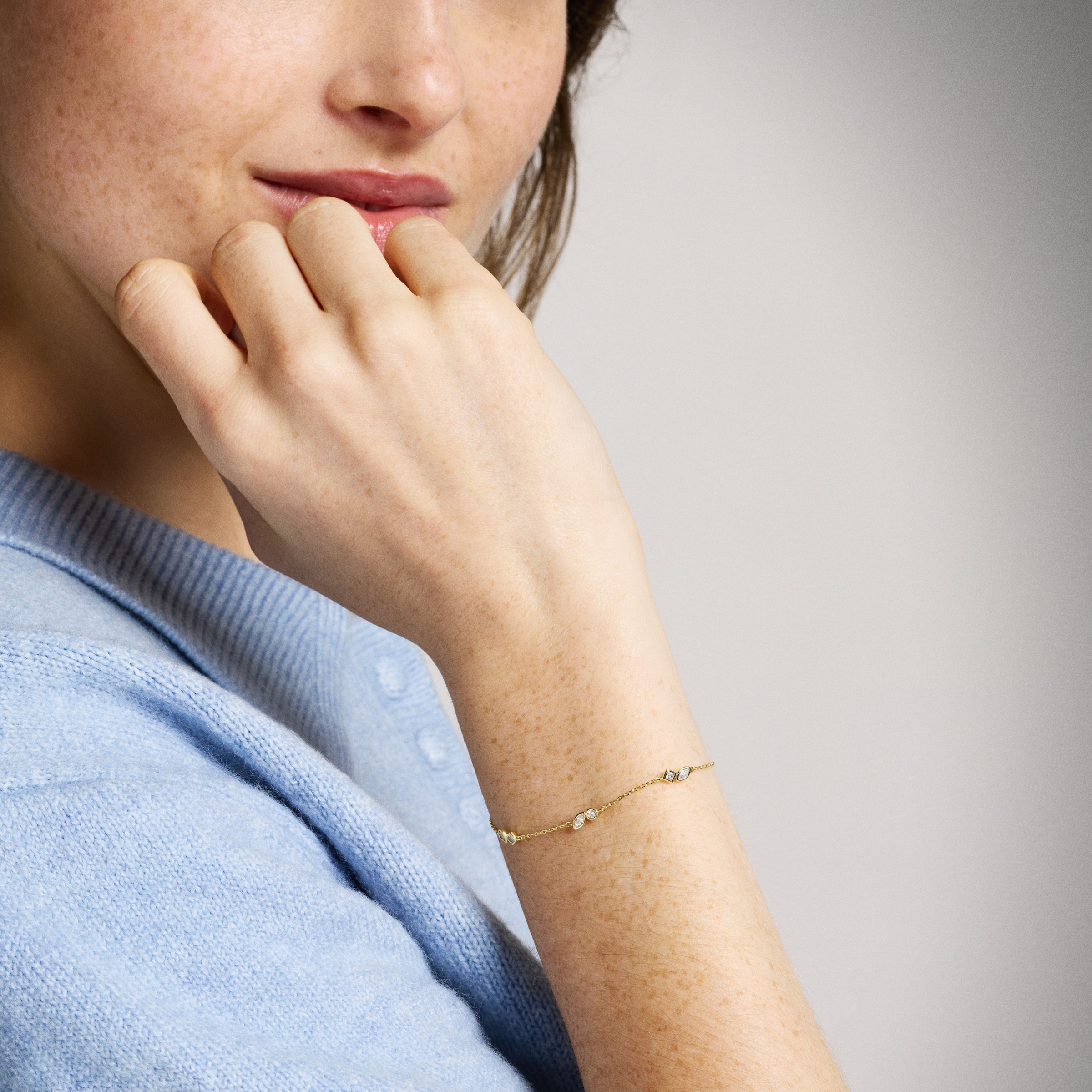 Fossil Armband »Schmuck Geschenk Metall ELLIS, JA7288710«, mit Zirkonia (synth.)