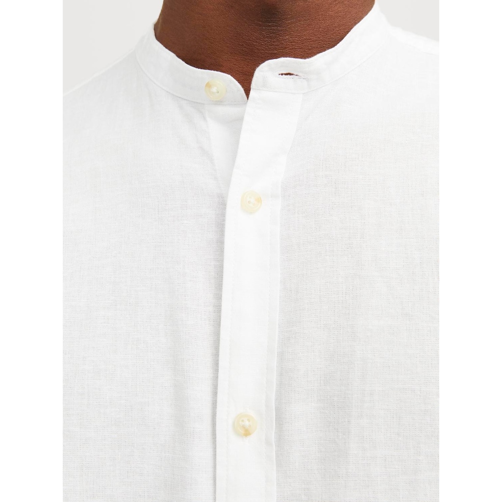 Jack & Jones Kurzarmhemd »JJESUMMER BAND LINEN BLEND SHIRT SS SN«