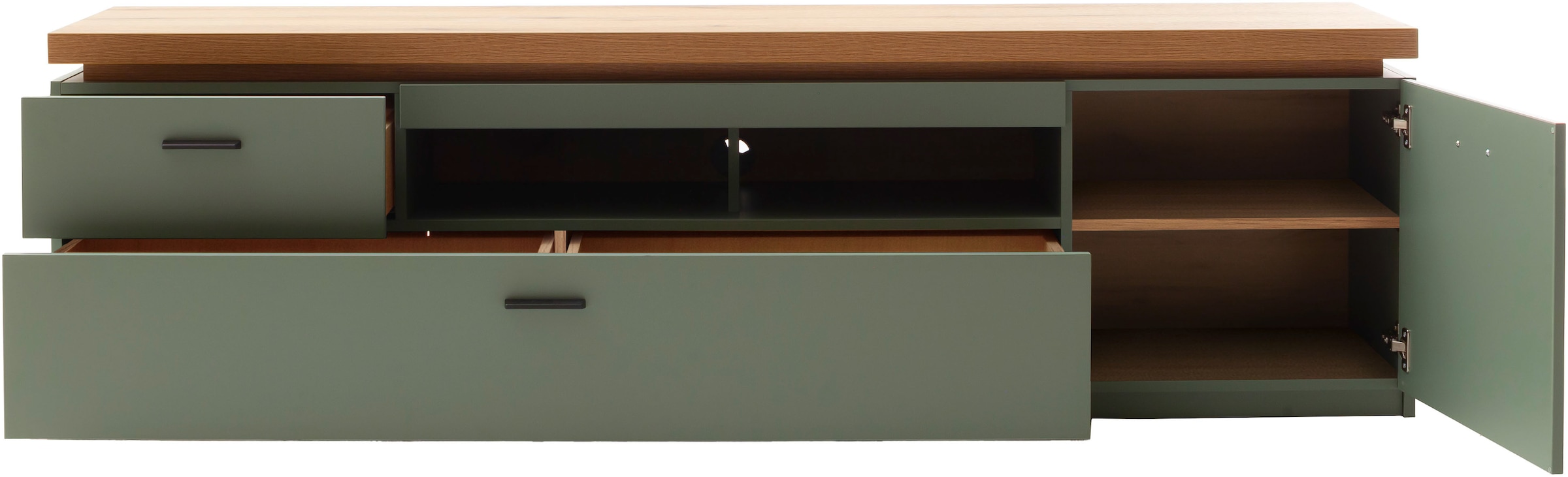 MCA furniture Lowboard »MONIZ TV-Element«, TV-Schrank, 2 Türen, 2 Schubkästen, 2 offene Fächer, 195 cm breit