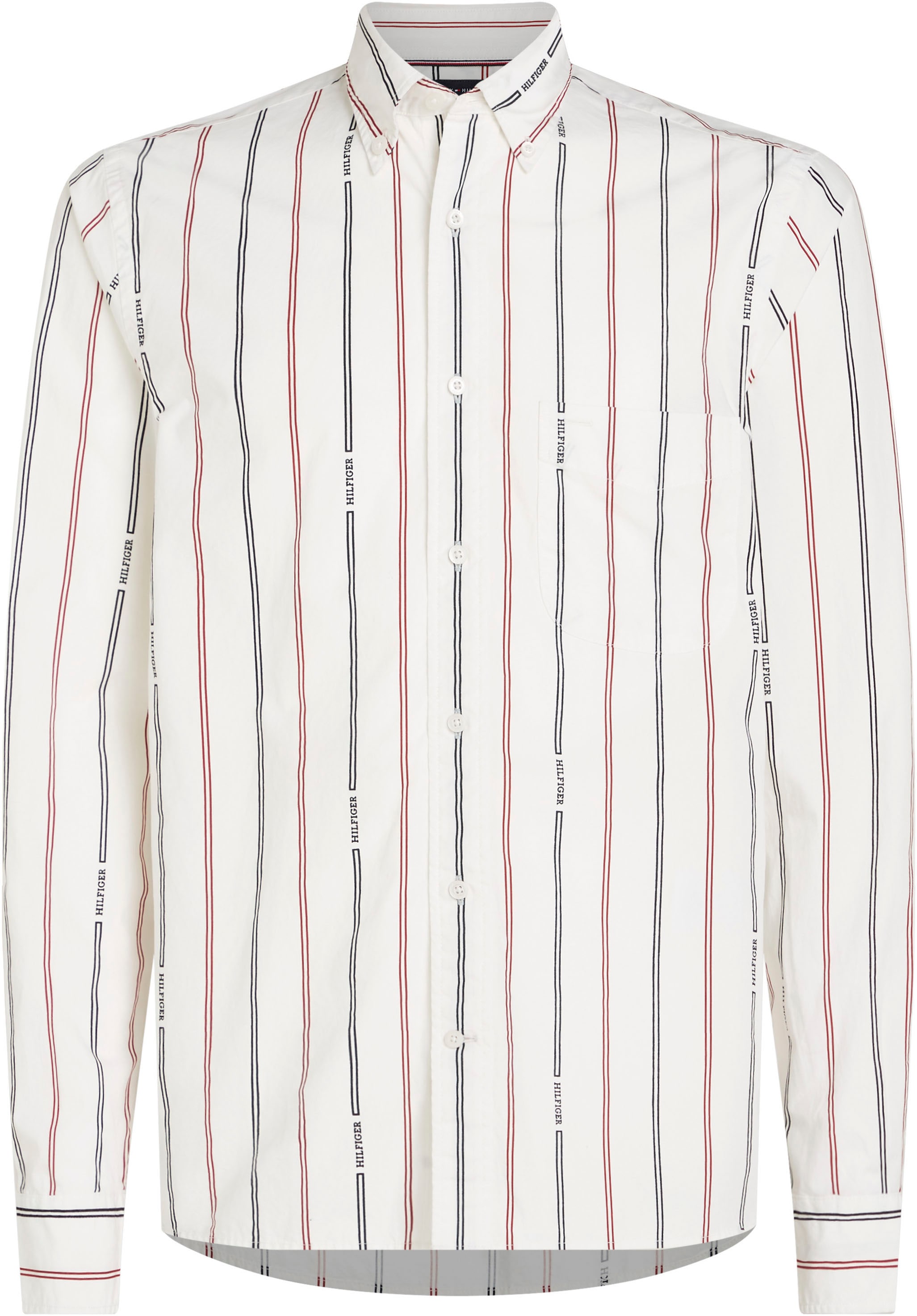 Tommy Hilfiger Langarmhemd »HILFIGER DOUBLE STP Regular Fit SHIRT«