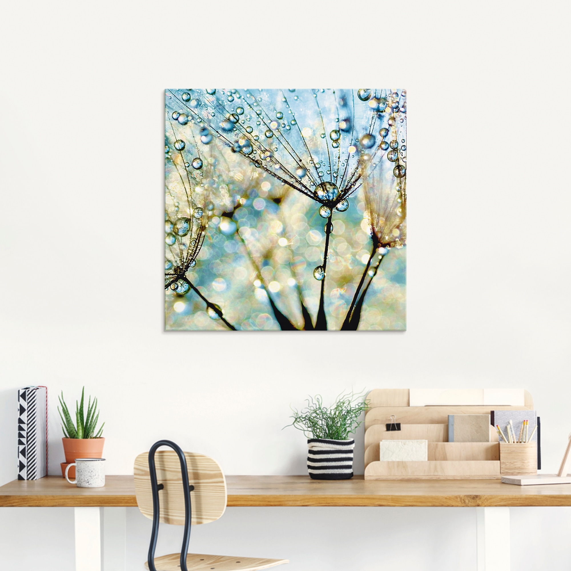 Artland Glasbild »Pusteblume Blaue Diamanten« 1 Stk. tlg. in verschiedenen Größen