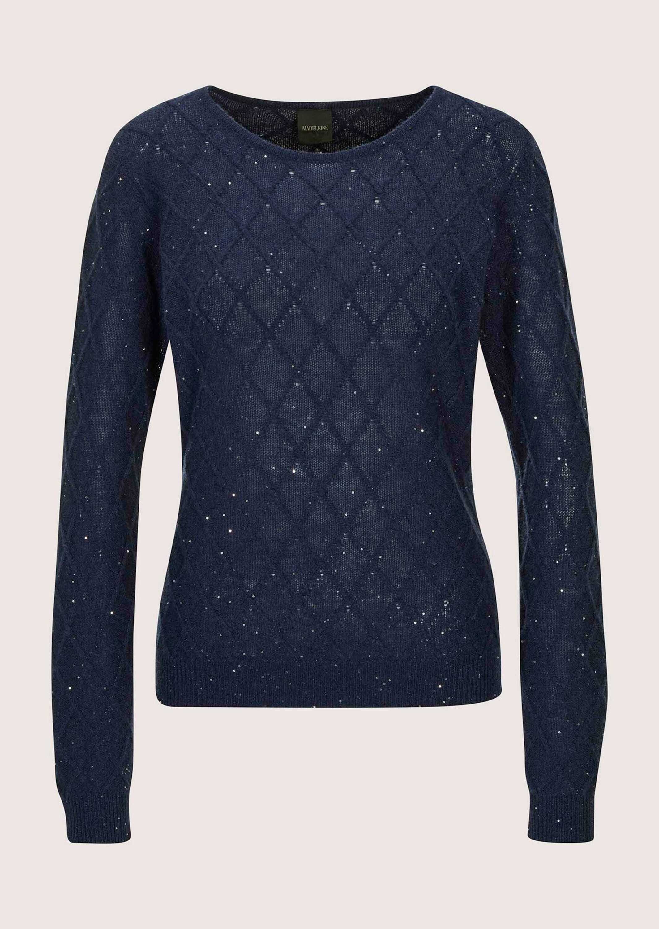 MADELEINE Longpullover "Strickpullover Schicker Kaschmirpullover mit Glanze günstig online kaufen