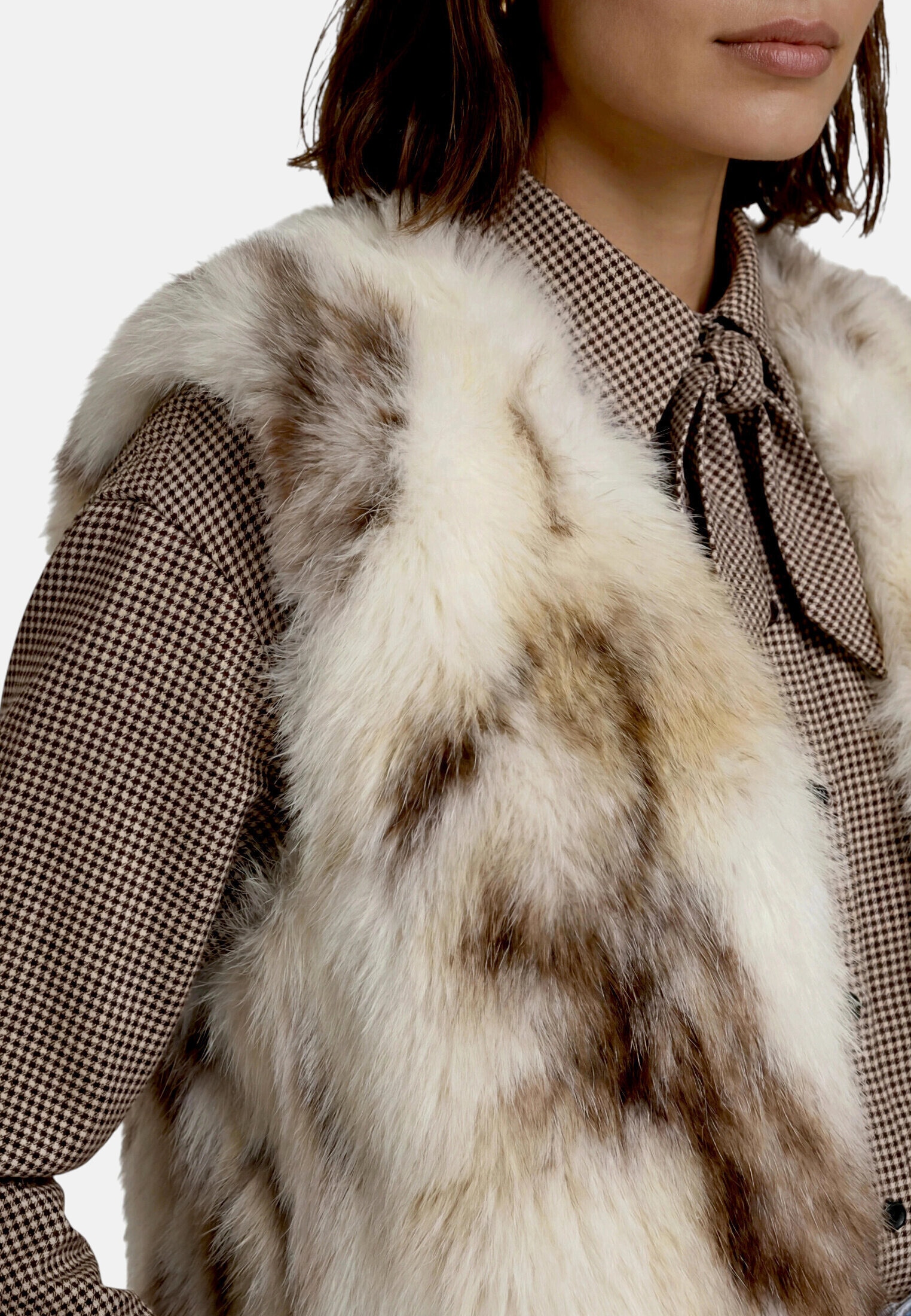 Zero Plüschweste »Damen mit Animalprint« Material