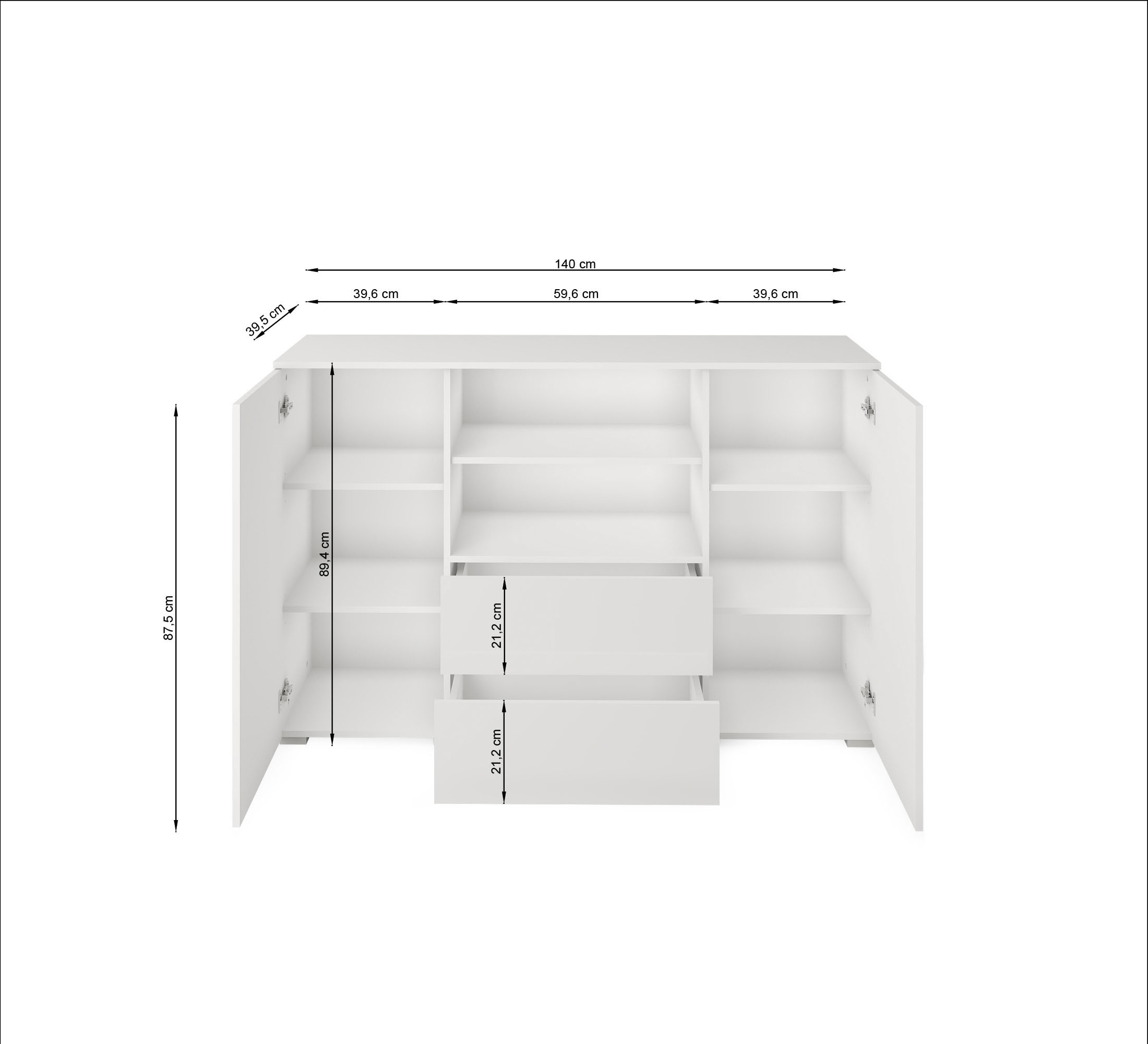 INOSIGN Sideboard »Paris«, Breite 140 cm