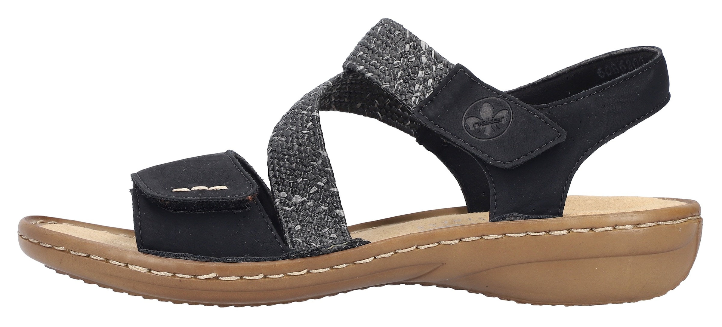 Rieker Sandale, Sommerschuh, Sandalette, Urlaubschuh mit Klettverschlüsse