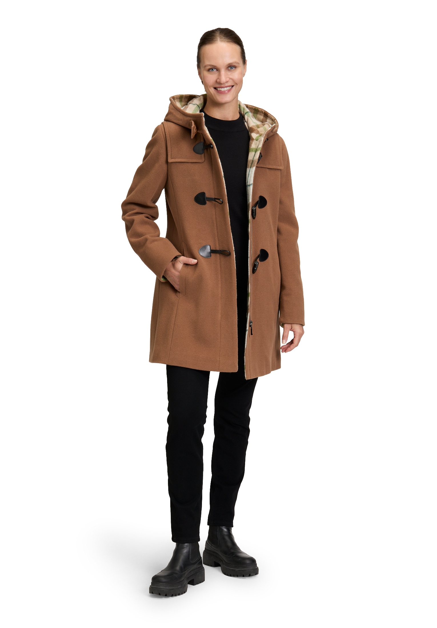 Gil Bret Outdoorjacke »Gil Bret Damen Dufflecoat mit Kapuze«, mit Kapuze