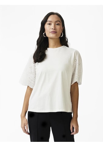 Kurzarmshirt »Shirt, Oberteil YASLEX SS TOP W. EMB SLEEVES S. NOOS«, (Kurzarm mit...