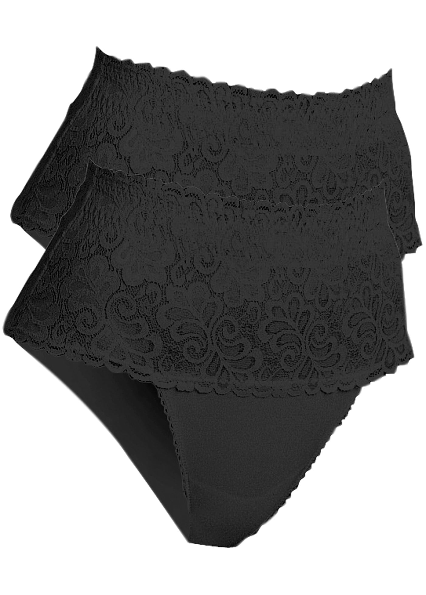 bonprix Packung, 2 Stk. mit Spitze, mit Netzfutter, eng anliegende Passform, 2er Pack