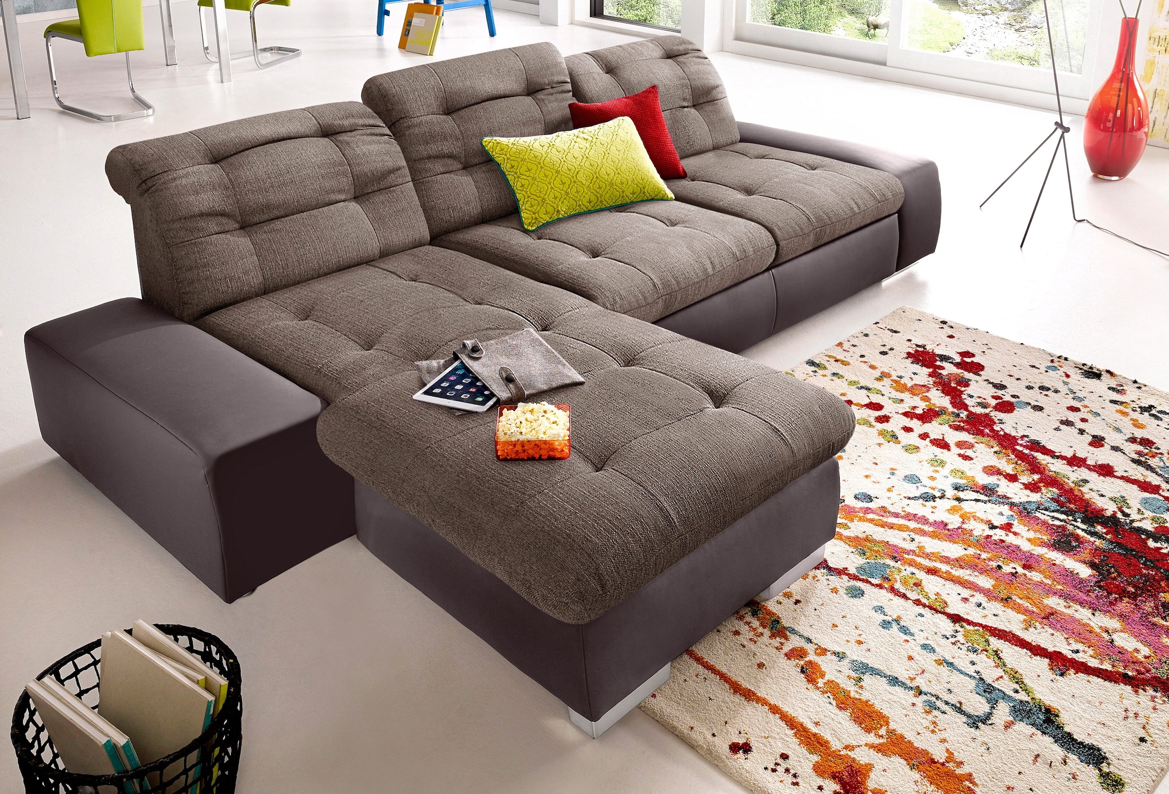 sit&more Ecksofa "Palomino L-Form", wahlweise XL oder XXL und mit Bettfunktion