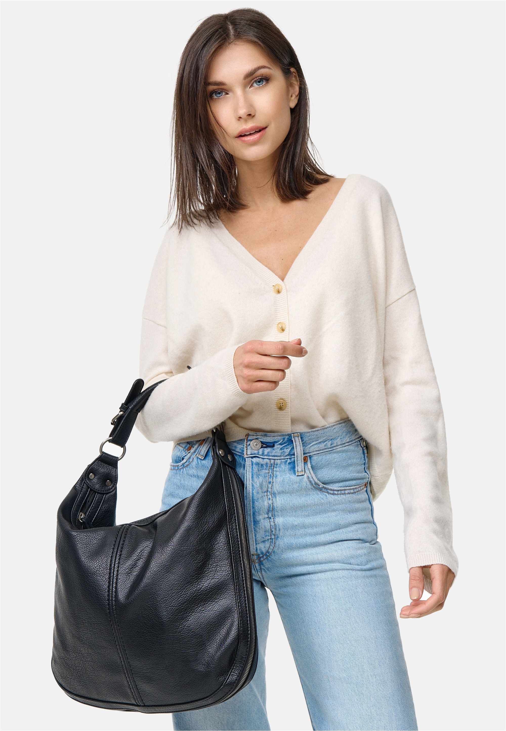 Harpa Schultertasche »Tate« durch Reißverschluss erweiterbar