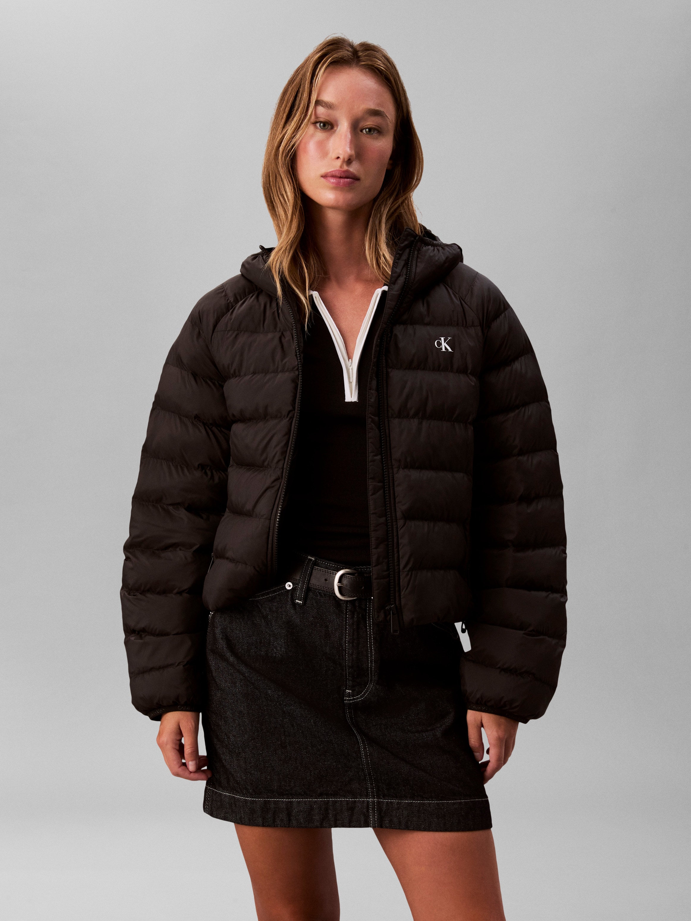 Calvin Klein Jeans Steppjacke "LGHTWGHT QLTD JCKT P" mit Kapuze Mit Rundhal günstig online kaufen