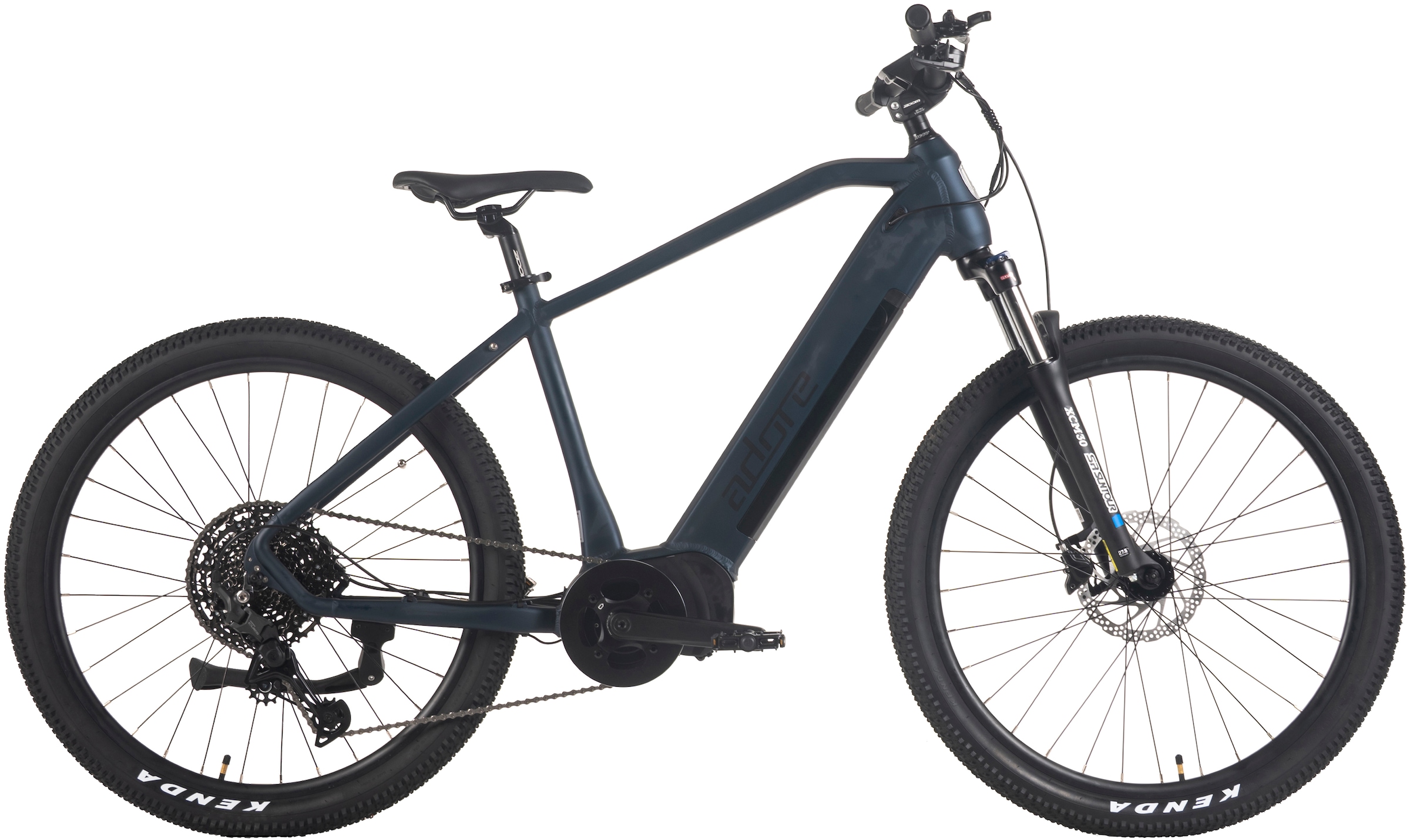 ADORE E-Bike "27,5" Alu MTB Pedelec GX-650 Mittelmotor 80NM / 15Ah Nachtblau matt", 48cm, 27,5 Zoll (69,85cm), schwarz, Elektrofahrräder, Pedelec,