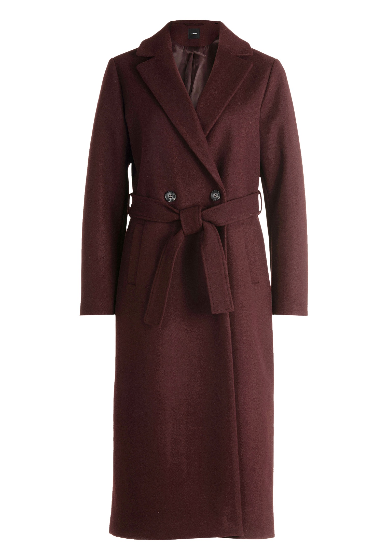 Zero Wintermantel "Damen Mantel Wolloptik mit Bindegürtel" günstig online kaufen