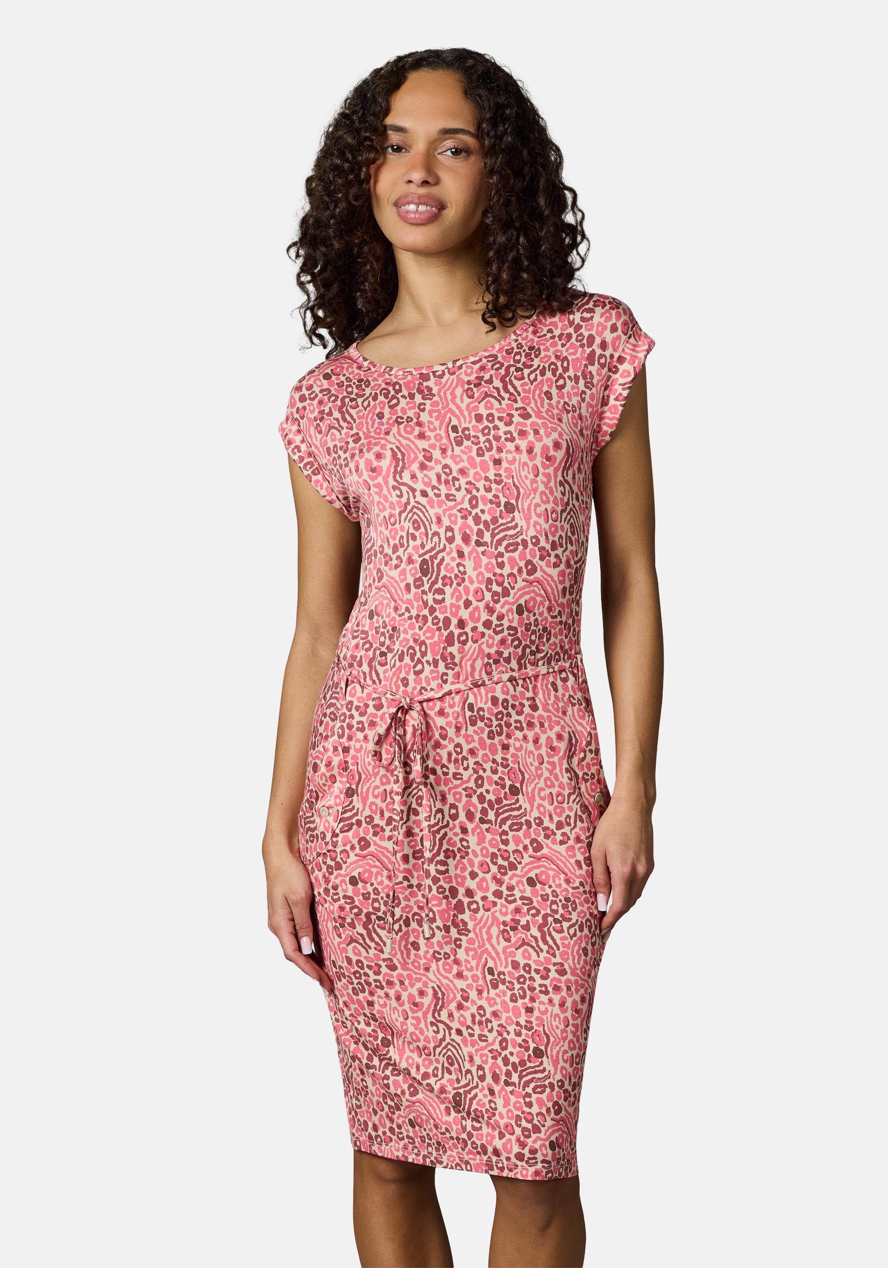 Ragwear Sommerkleid "Taggien Print" Eingrifftaschen Leichtes, bequemes Midikleid mit Muster