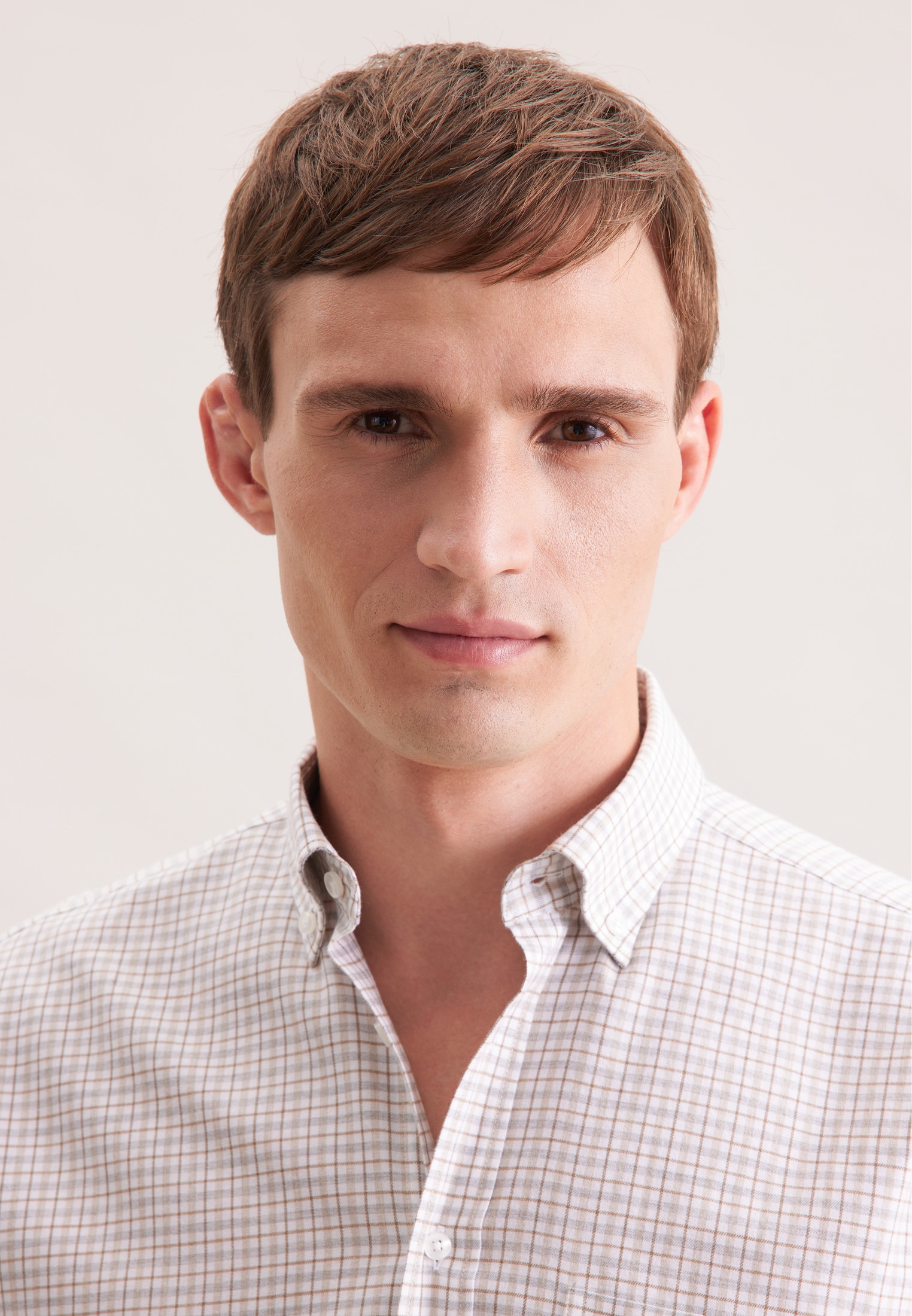 seidensticker Flanellhemd »Schwarze Rose«, Regular 1/1 Button-Down-Kragen Karo
