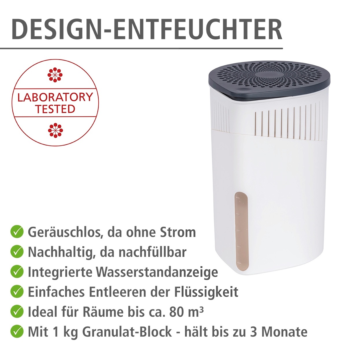 WENKO Luftentfeuchter "Drop" für 80 m³ Räume 1 x 1000 g günstig online kaufen