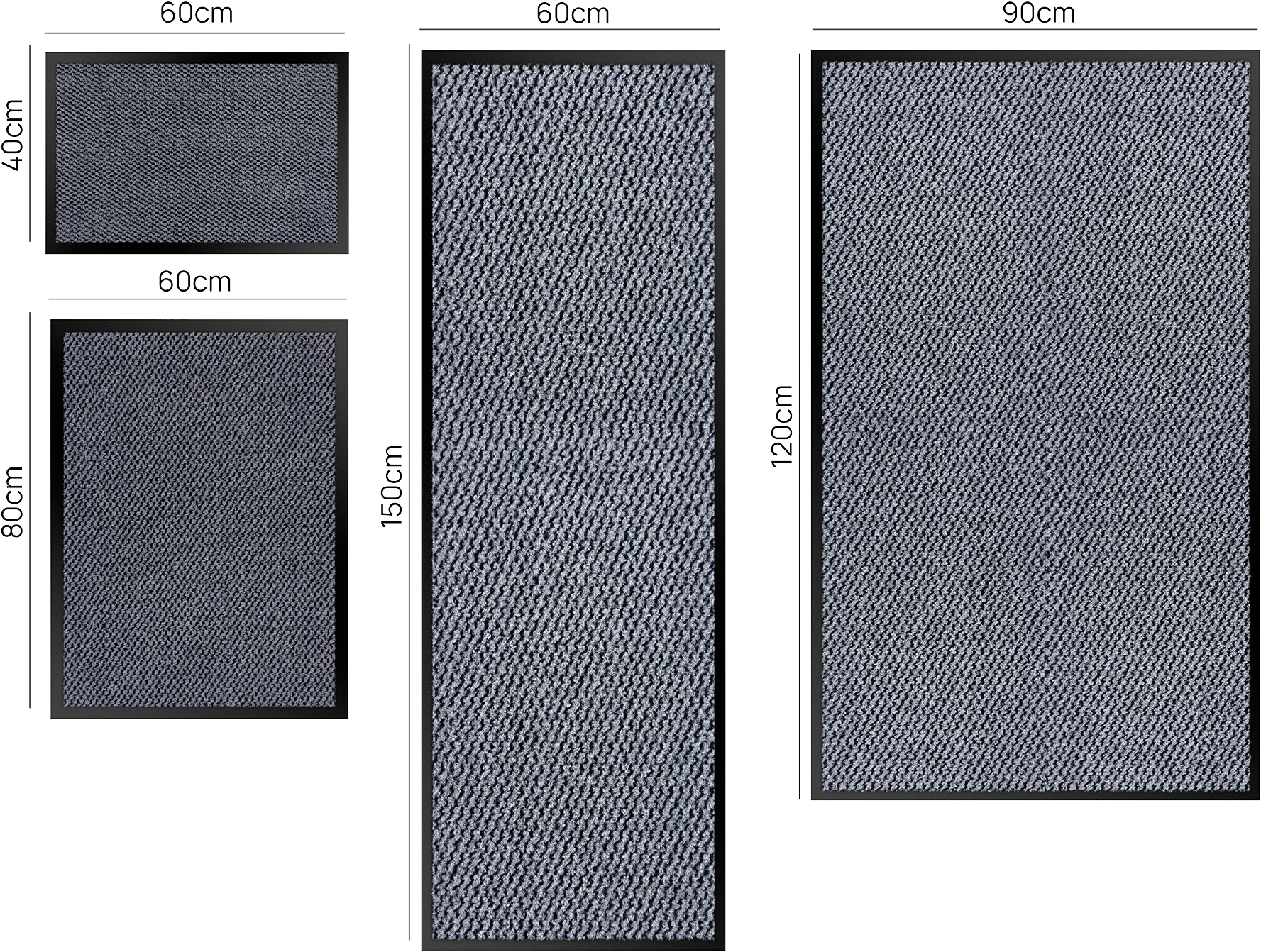 OTTO home Fußmatte »Tarron, für Hausflur und Eingangsbereiche« rechteckig 5 mm Höhe Eingangsmatte, rutschfeste Unterseite, meliert