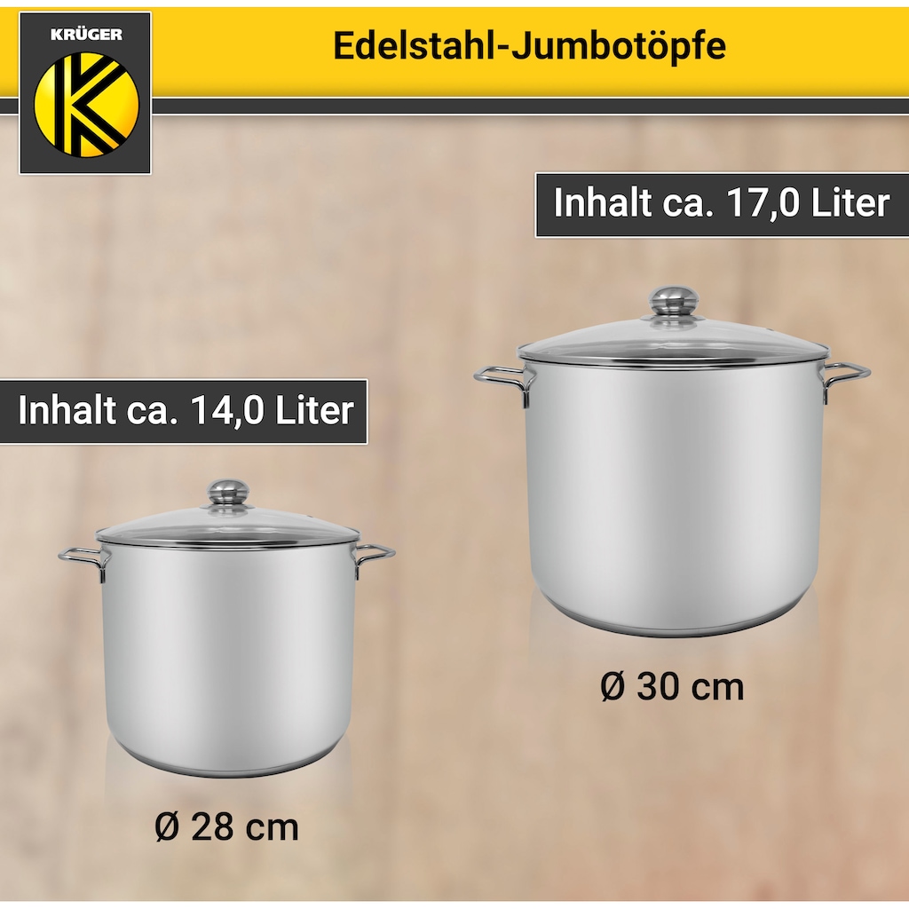 Krüger Kochtopf, Edelstahl, (1 tlg.)