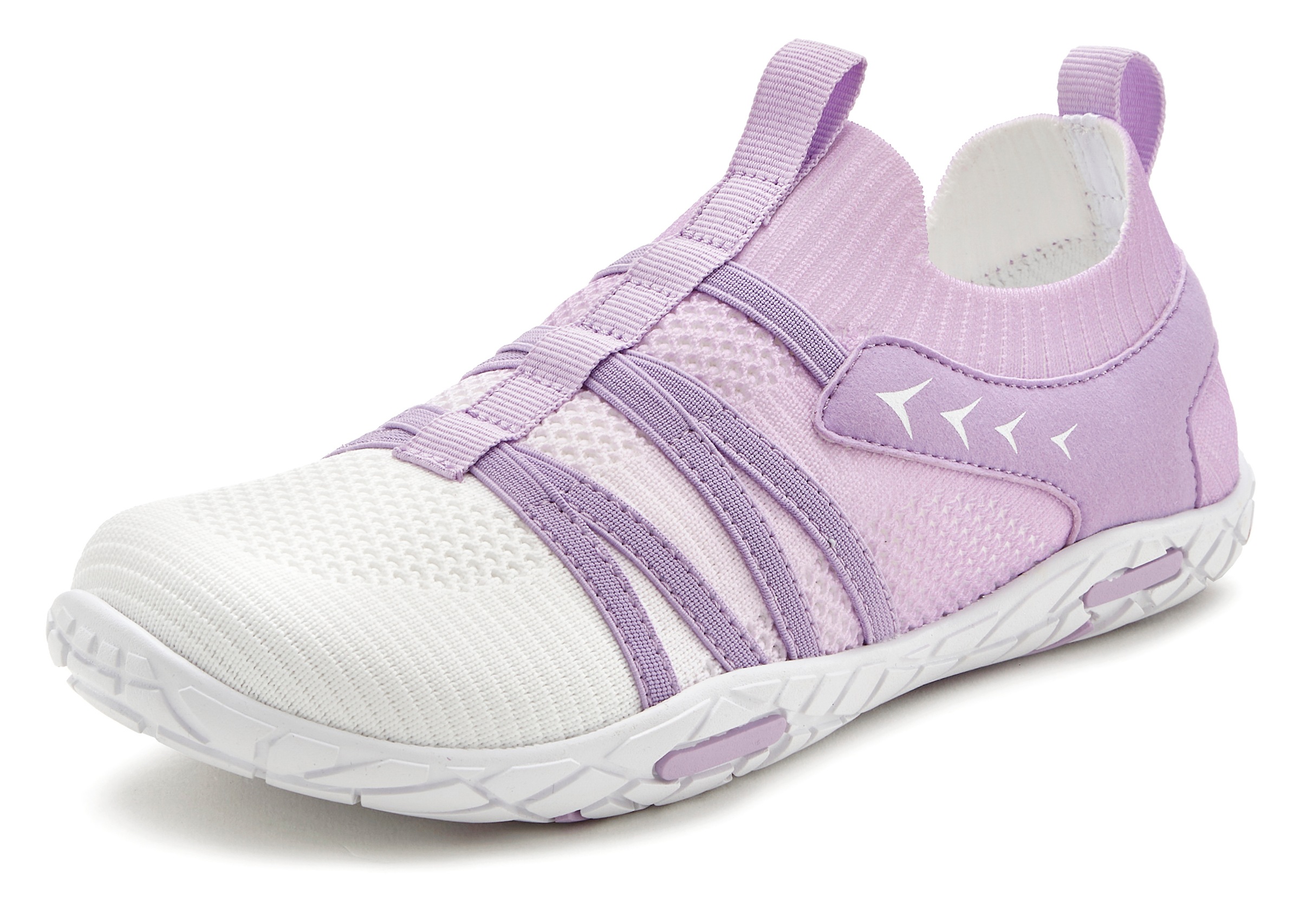 Sneaker VIVANCE "Halbschuh, Freizeitschuh, Slip-On-Sneaker", Damen, Gr. 37, lila (lila, weiß), Obermaterial: 100% Textilmaterial. Decksohle: 100% Textilmaterial. Futter: 100% Textilmaterial. Laufsohle: 100% Synthetik, mehrfarbig, Basic, Schuhe Sneaker, mi 2