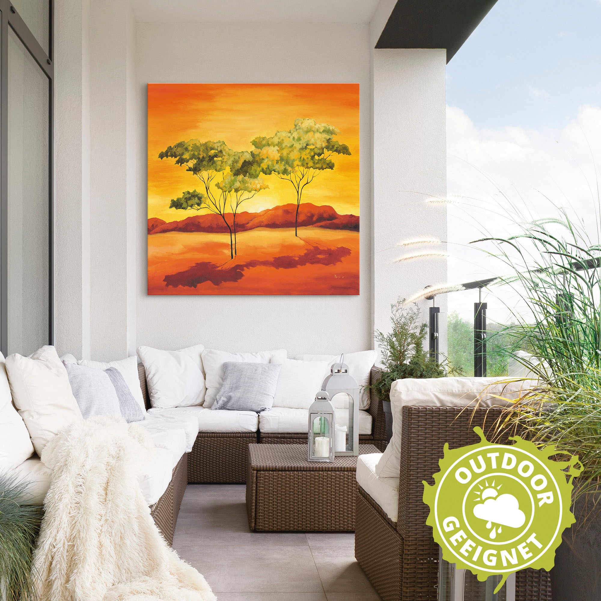 Artland Wandbild »Sonnenuntergang in der Steppe«, Afrika, (1 St.), als Leinwandbild, Poster in verschied. Größen