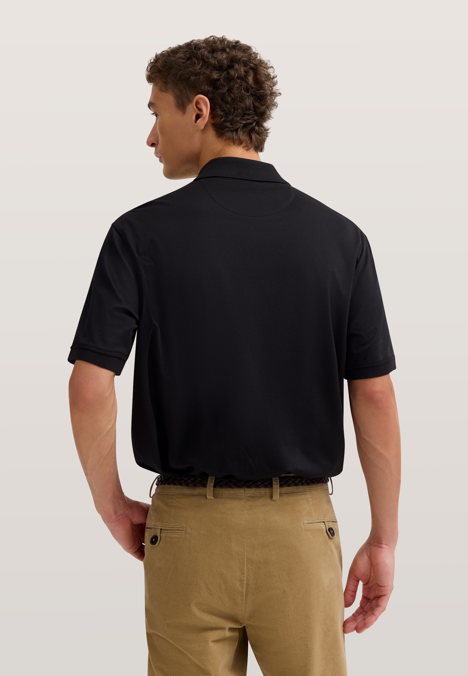 bugatti Poloshirt mit kurzem Reißverschluss