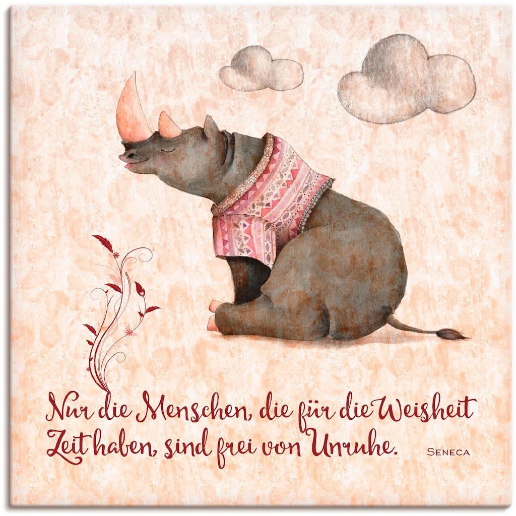 Artland Wandbild »Lebensweisheit Zeit«, Tiere, (1 St.)