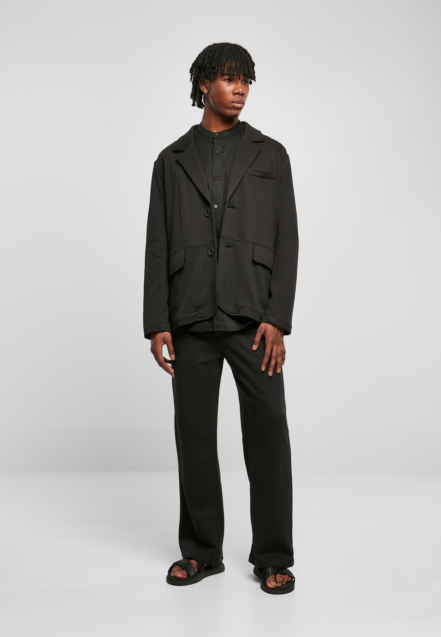 URBAN CLASSICS Allwetterjacke »Urban Classics Herren Terry Blazer« 1 Stk. tlg. ohne Kapuze