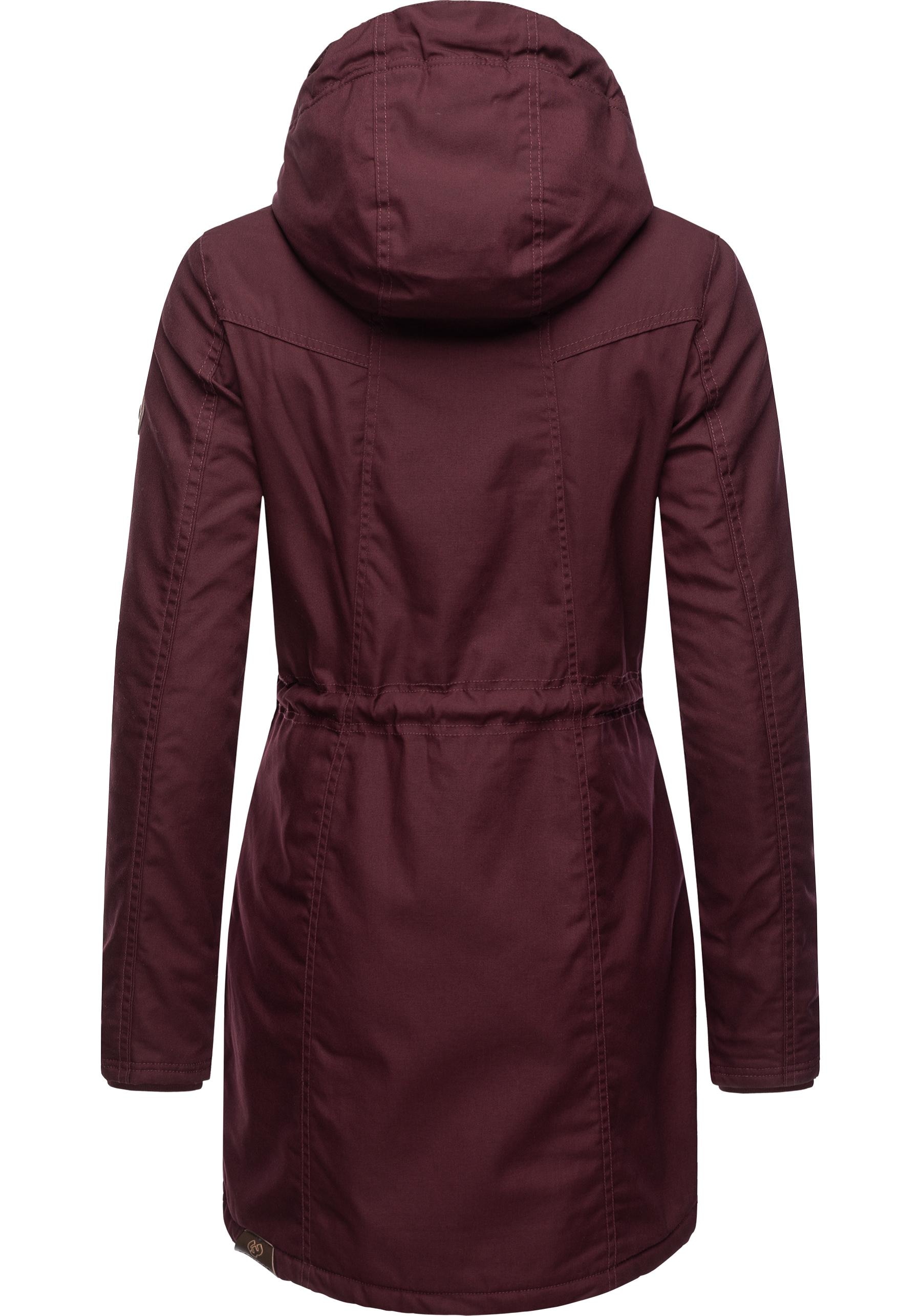 Ragwear Wintermantel »Elsie«, stylischer Winterparka mit Kapuze und Teddyfleece