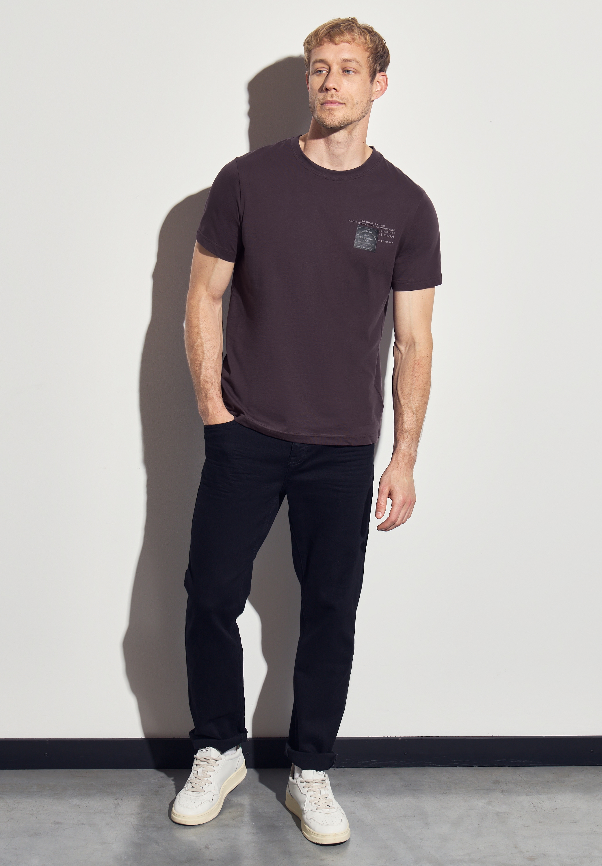 STREET ONE MEN T-Shirt, aus reiner Baumwolle