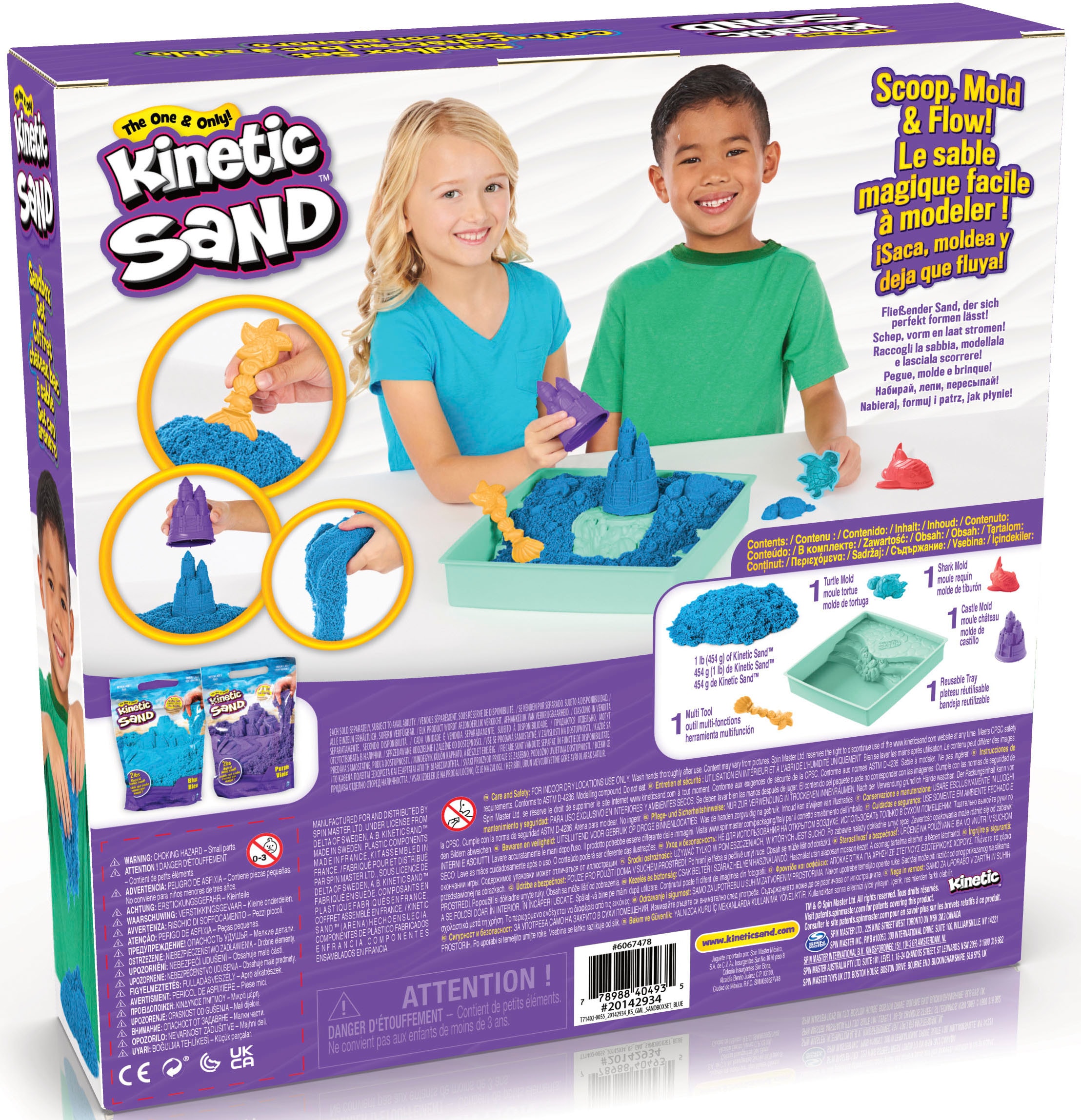 Spin Master Kreativset »Kinetic Sand, Sandbox Set Blau«, Made in Europe