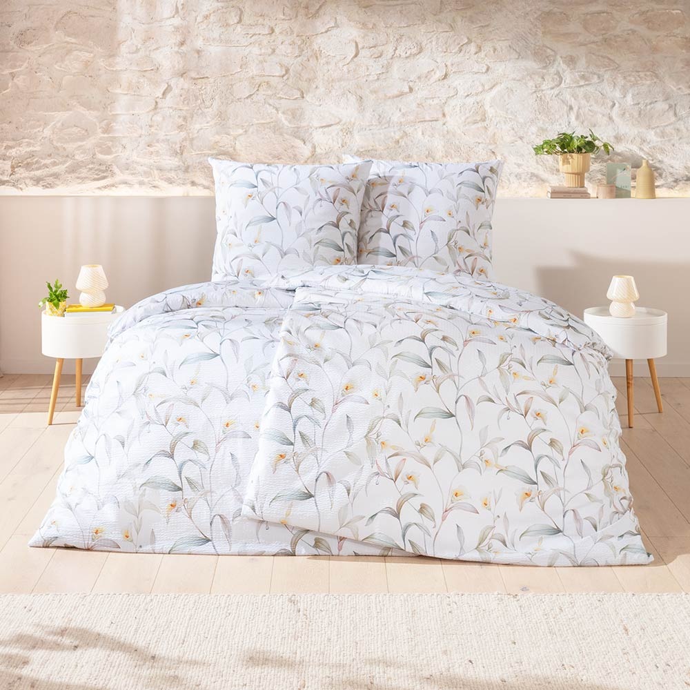 Estella Bettwäsche "Sophie" 2 tlg. Feiner Seersucker aus 100% Baumwolle günstig online kaufen