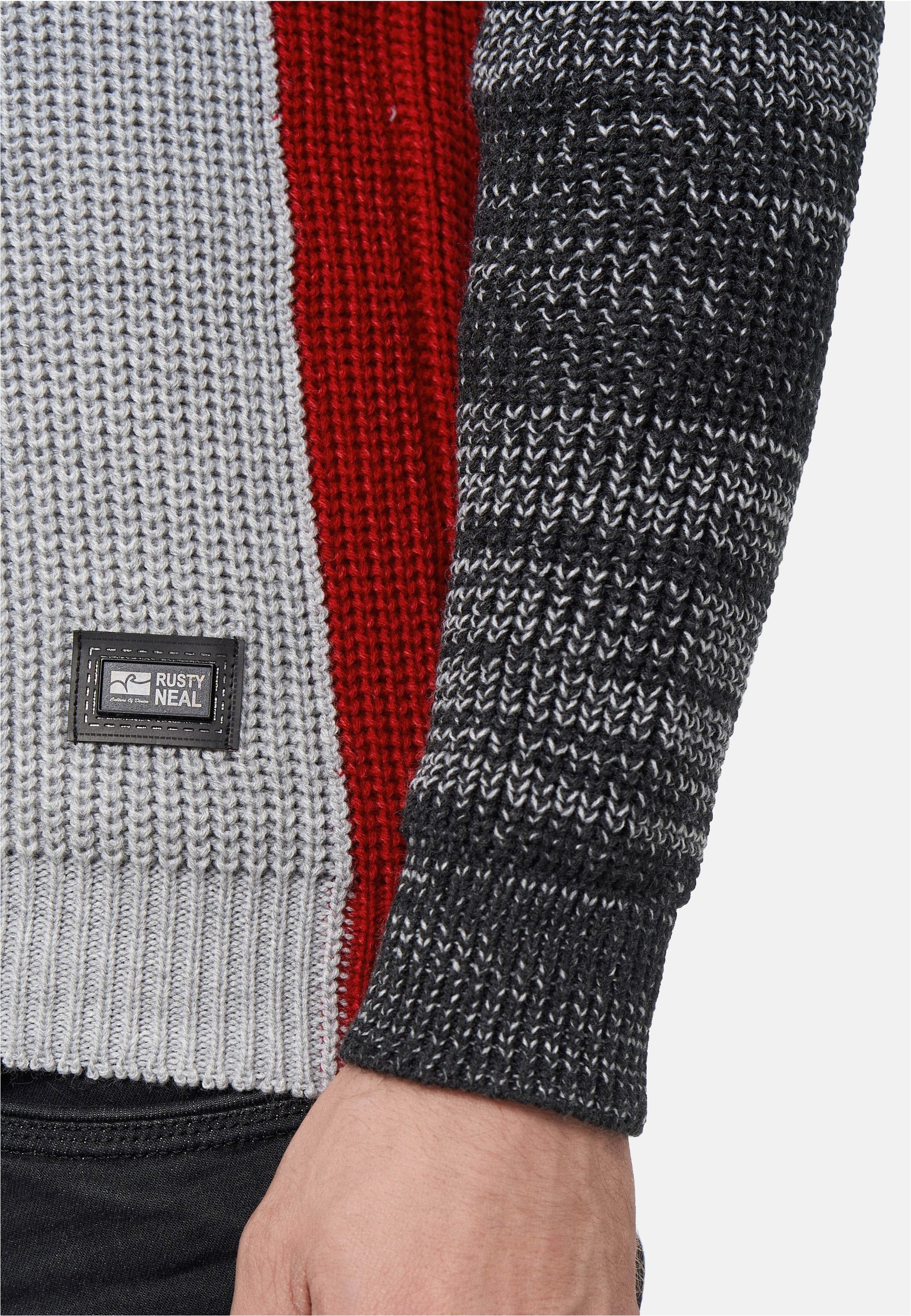 Rusty Neal Strickpullover mit Kontrast-Details